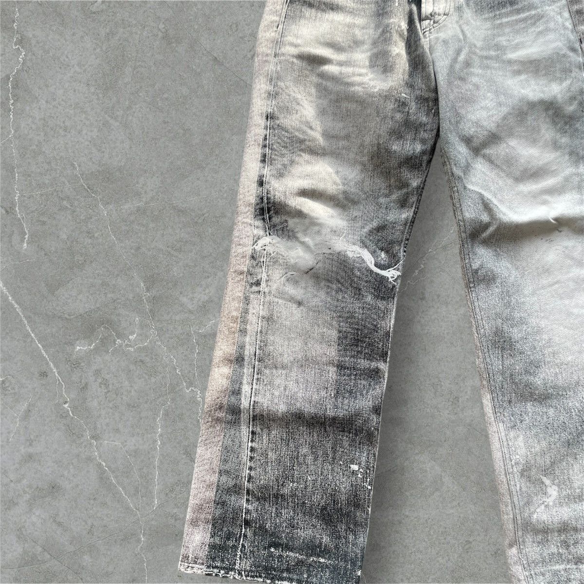 Our Legacy Our Legacy Printed Denim | Size 28 | New | White/Black Size US 28 / EU 44 - 4 Thumbnail