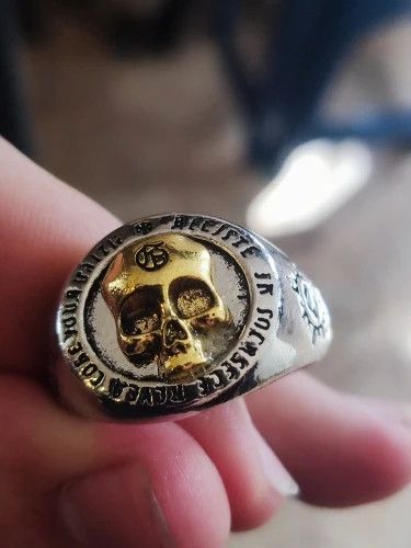 Jewelry × Vintage Classic Minimalist Skull Punk Ring Size ONE SIZE - 4 Thumbnail