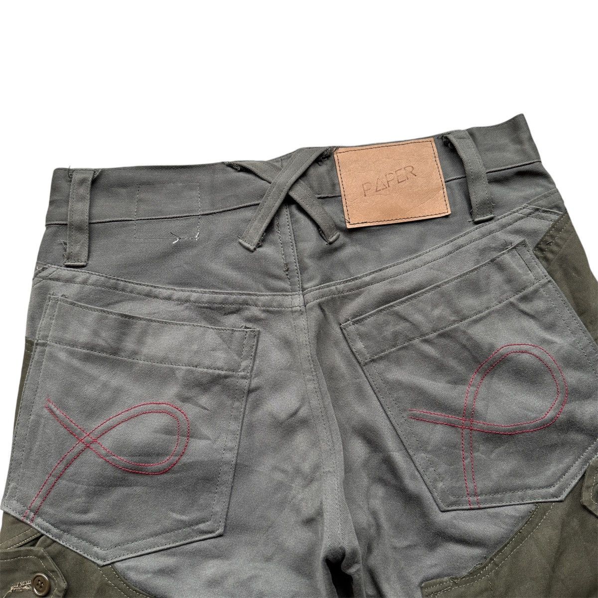 20471120 × Beauty Beast AW2000 20471120 PAPER “Reconstructed” Cargo Pants Size US 29 - 5 Thumbnail