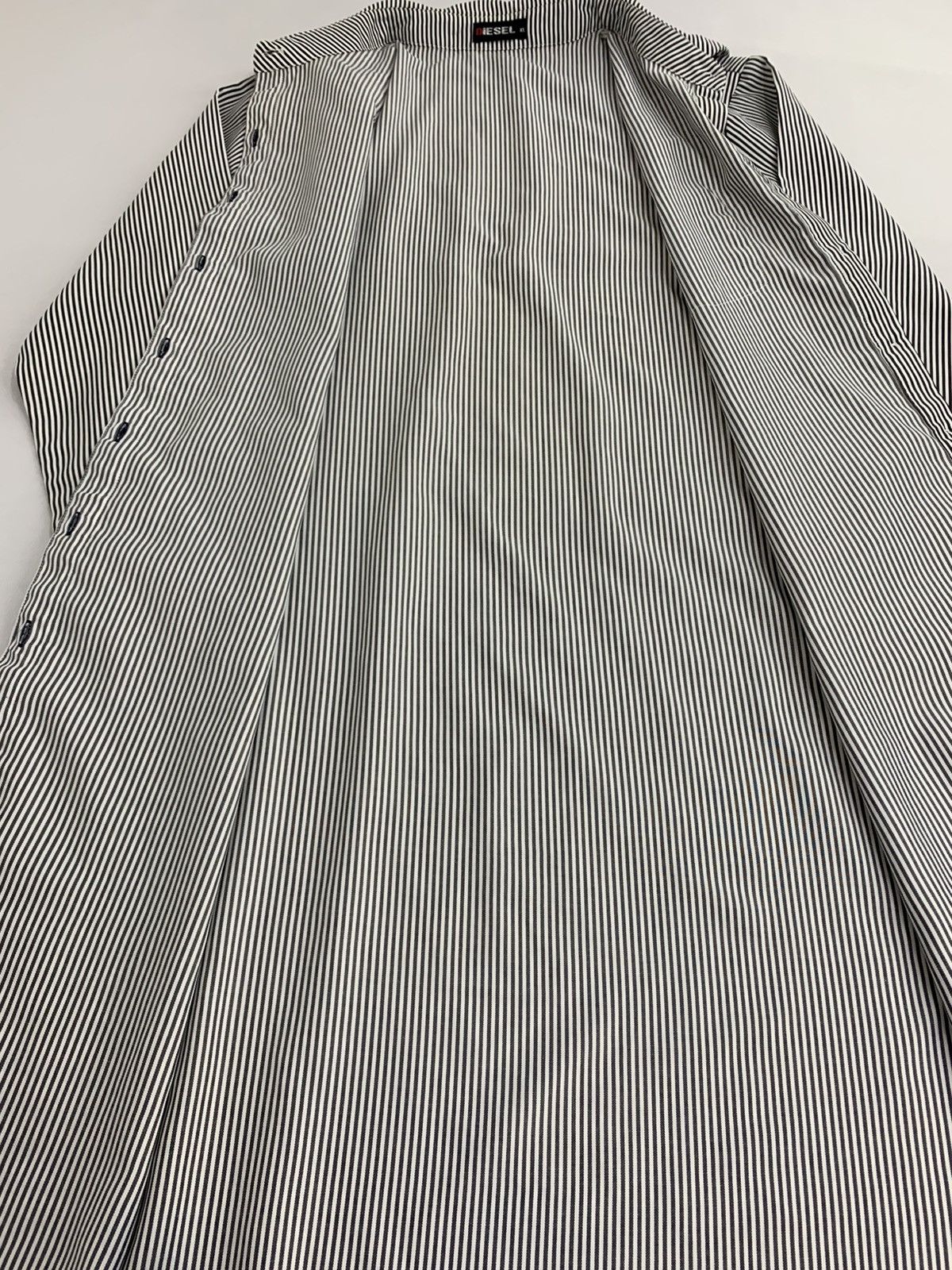Diesel Diesel Hickory Stripe Selvedge Long Shirt Single Pocket Size L / US 10 / IT 46 - 9 Thumbnail