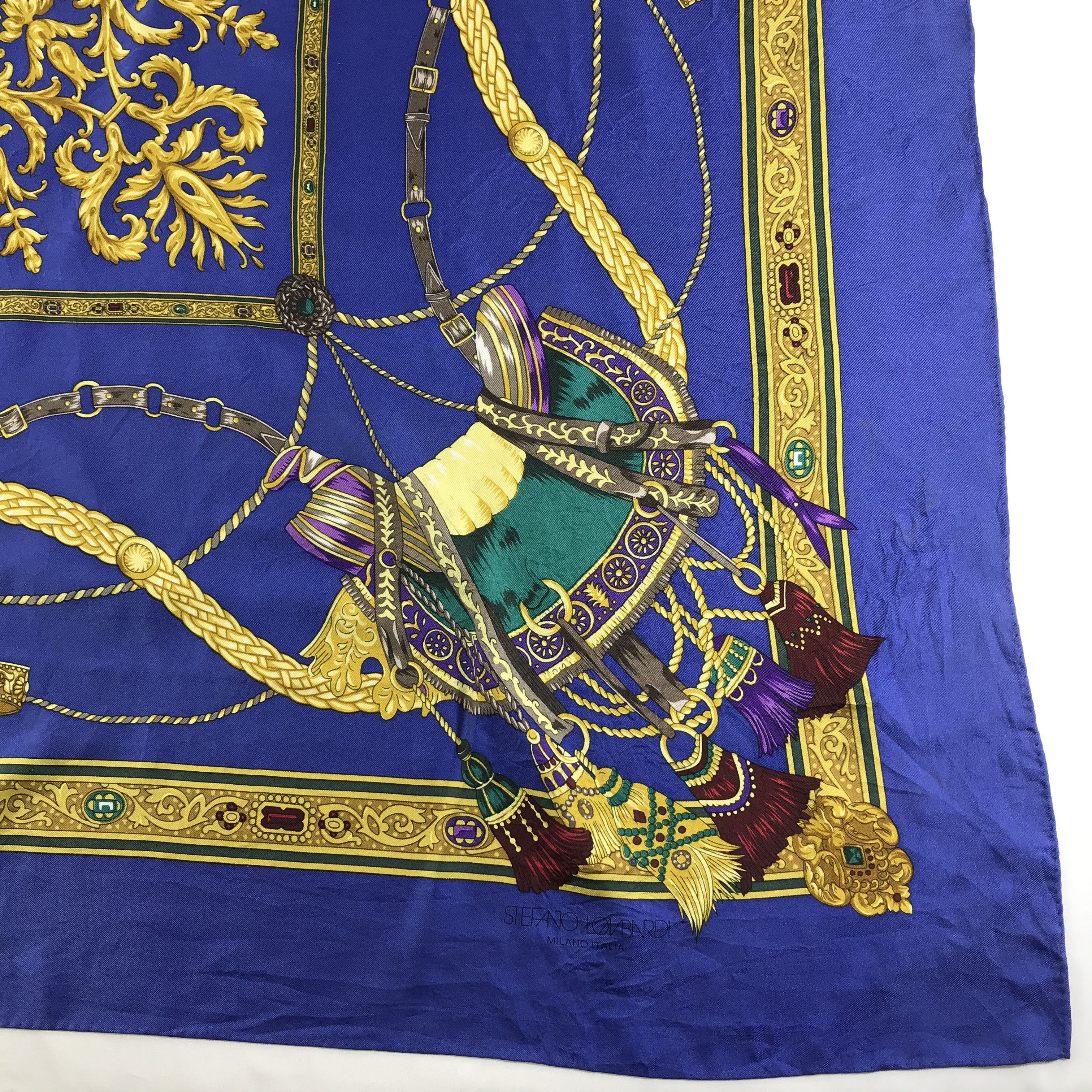 Vintage Vintage Stefano Lombardi Silk Scarf Size ONE SIZE - 4 Thumbnail