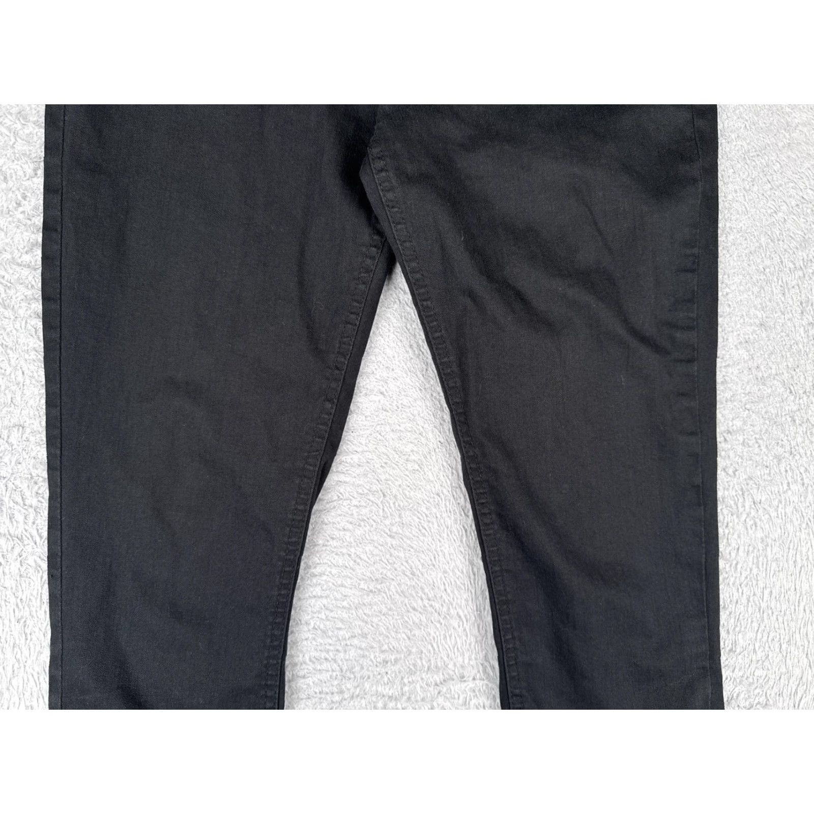Denime Unbranded Jeans Women Size 8 Black Cropped Stretch Denim 5-Pocket Zip Fly Tapered Leg 90s USA Womens Size 30" / US 8 / IT 44 - 3 Thumbnail