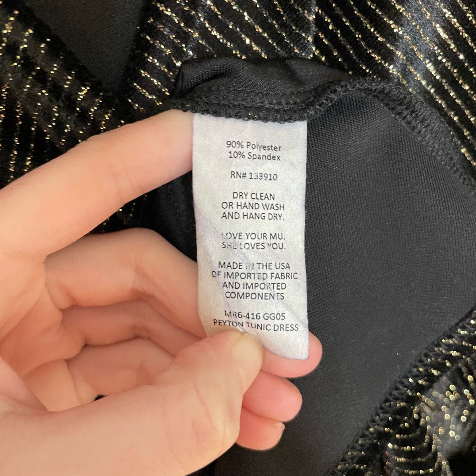 Show Me Your MuMu Show Me Your Mumu Peyton Tunic Dress XS Black Metallic Mini Size XS / US 0-2 / IT 36-38 - 6 Thumbnail
