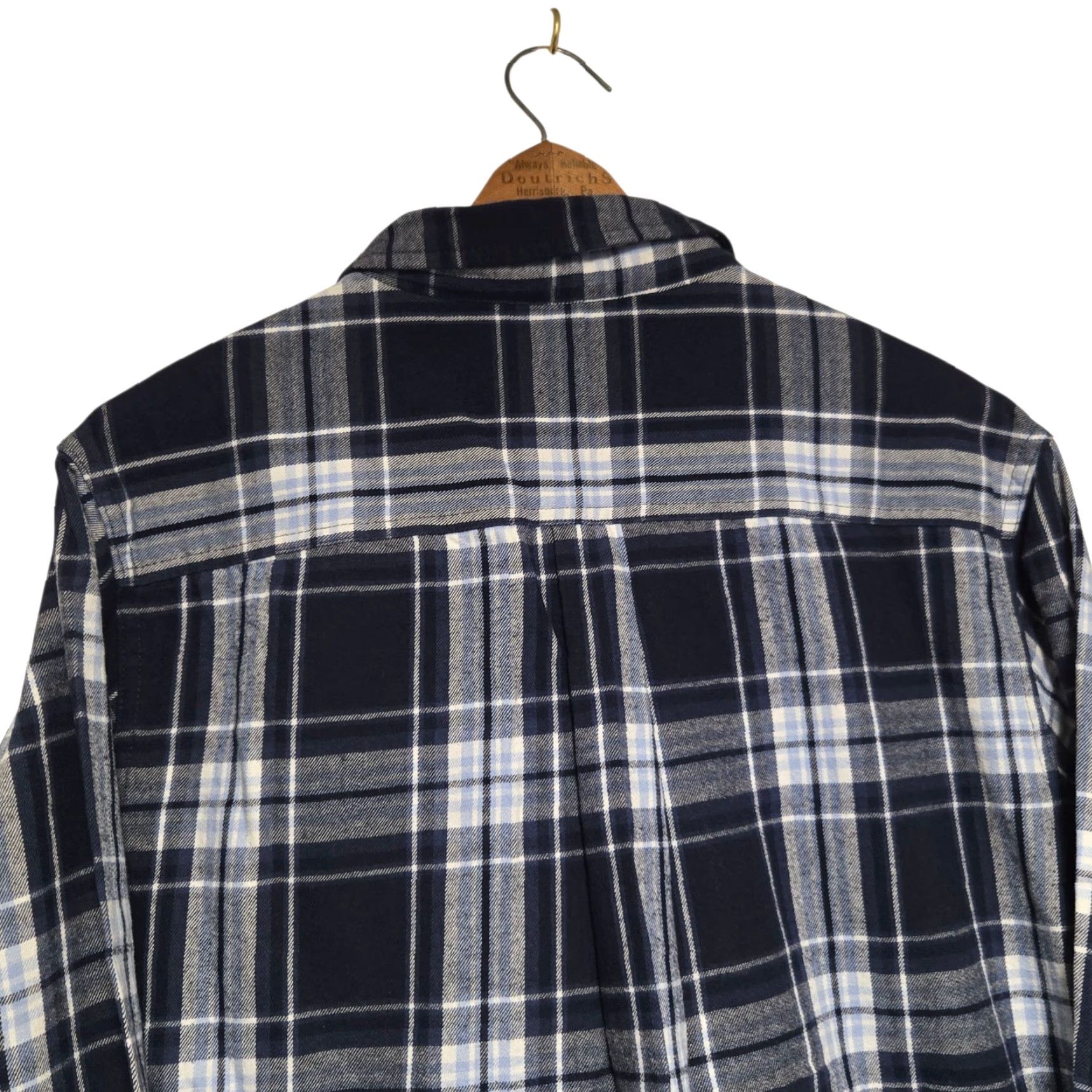 Vintage Smith's Workwear Mens Button-Up Shirt Plaid Flannel Blue Size L Size US L / EU 52-54 / 3 - 4 Thumbnail