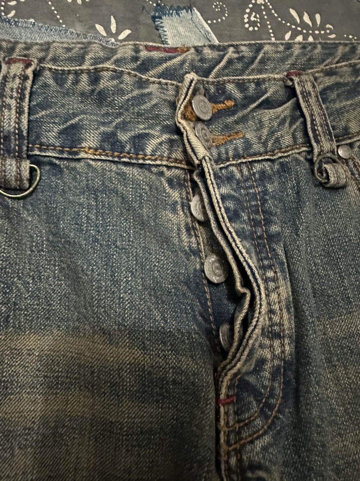 Tornado Mart Tornado Mart Distressed Denim Flared Frayed Jeans Size US 33 - 5 Thumbnail
