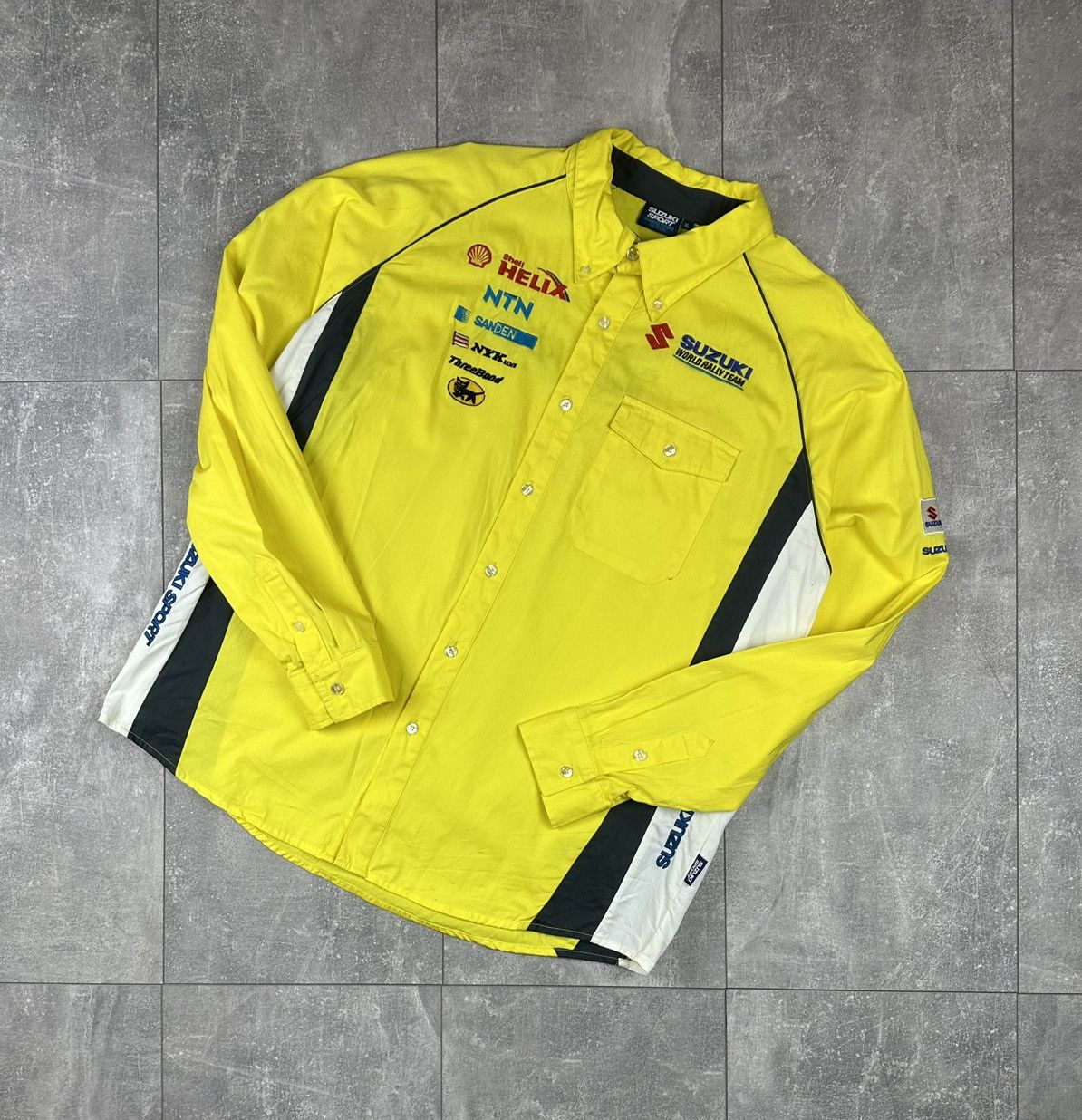 Other Suzuki World Rally Team Sport Yellow Shirt Button Up Size US XL / EU 56 / 4 - 3 Thumbnail