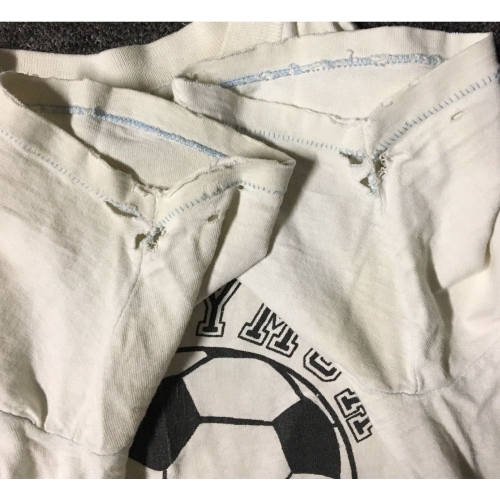 Thrasher VINTAGE Tempe YMCA Soccer Shirt Mens S White Distressed Thrashed 70s 80s Grunge USA single stitch Size US S / EU 44-46 / 1 - 7 Thumbnail
