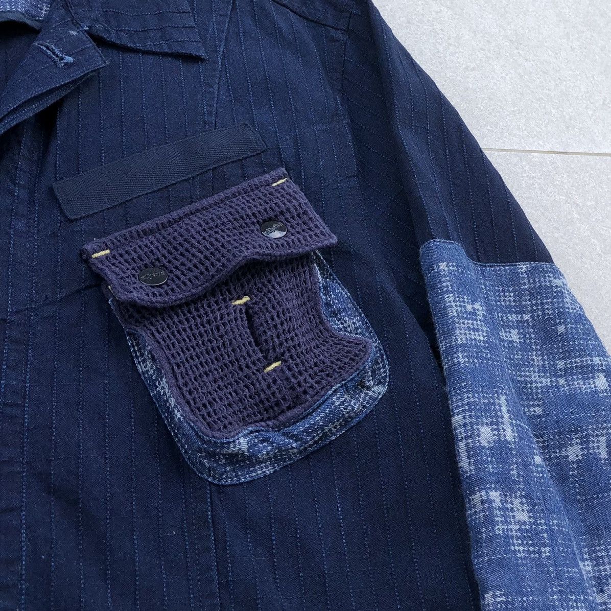 Elhaus Japanese Elhaus Coverall Kendogi Indigo Patchwork Jacket Size US L / EU 52-54 / 3 - 15 Thumbnail