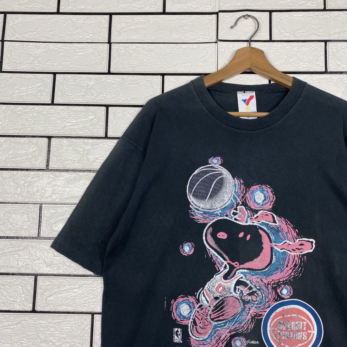 Vintage 📌Vintage 90s Artex USA Snoopy Pistons Basketball NBA Size US L / EU 52-54 / 3 - 8 Thumbnail