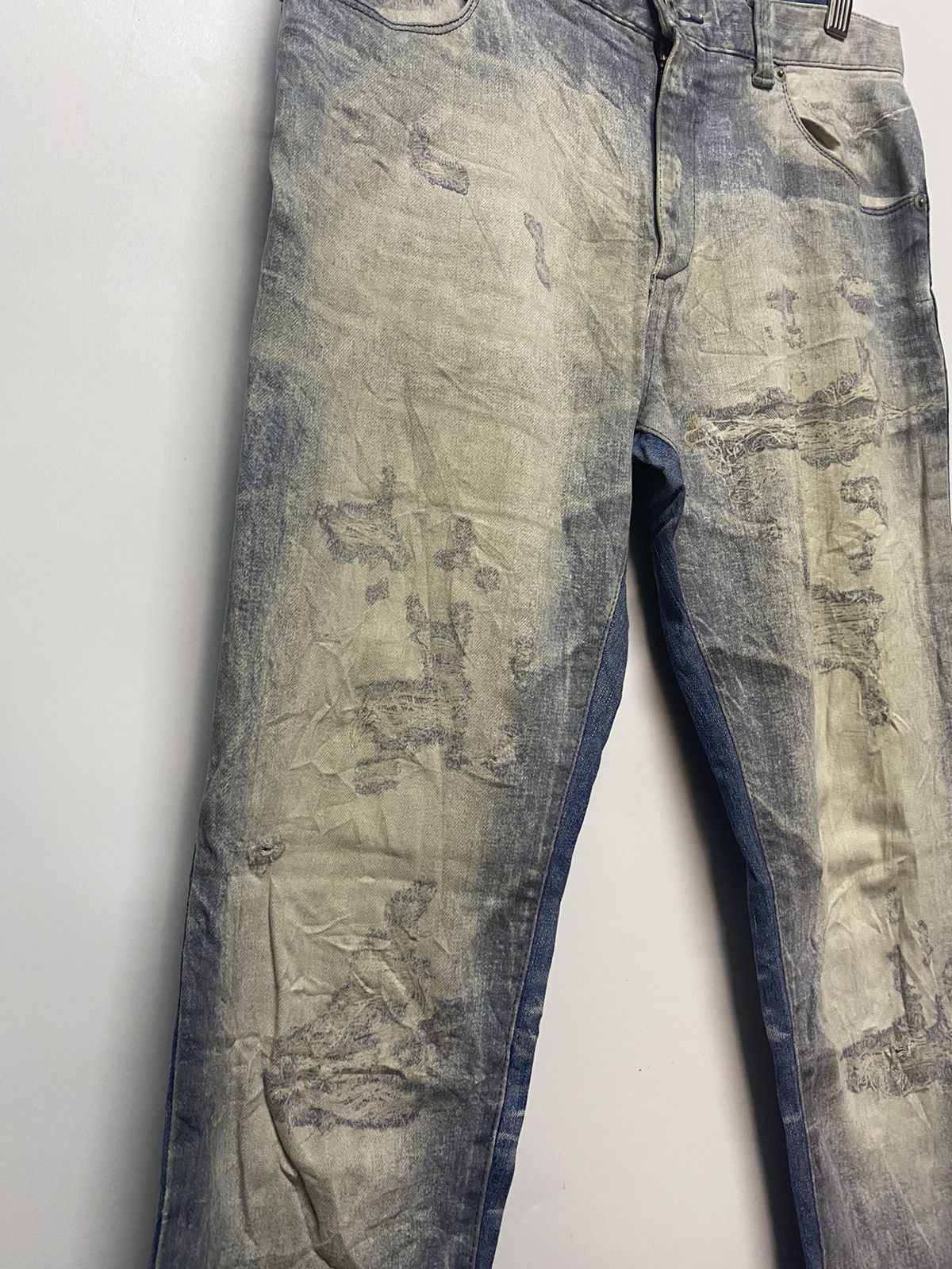 Hysteric Glamour Semantic Design Distressed Denim Stretch Jeans Art Size US 32 / EU 48 - 8 Thumbnail