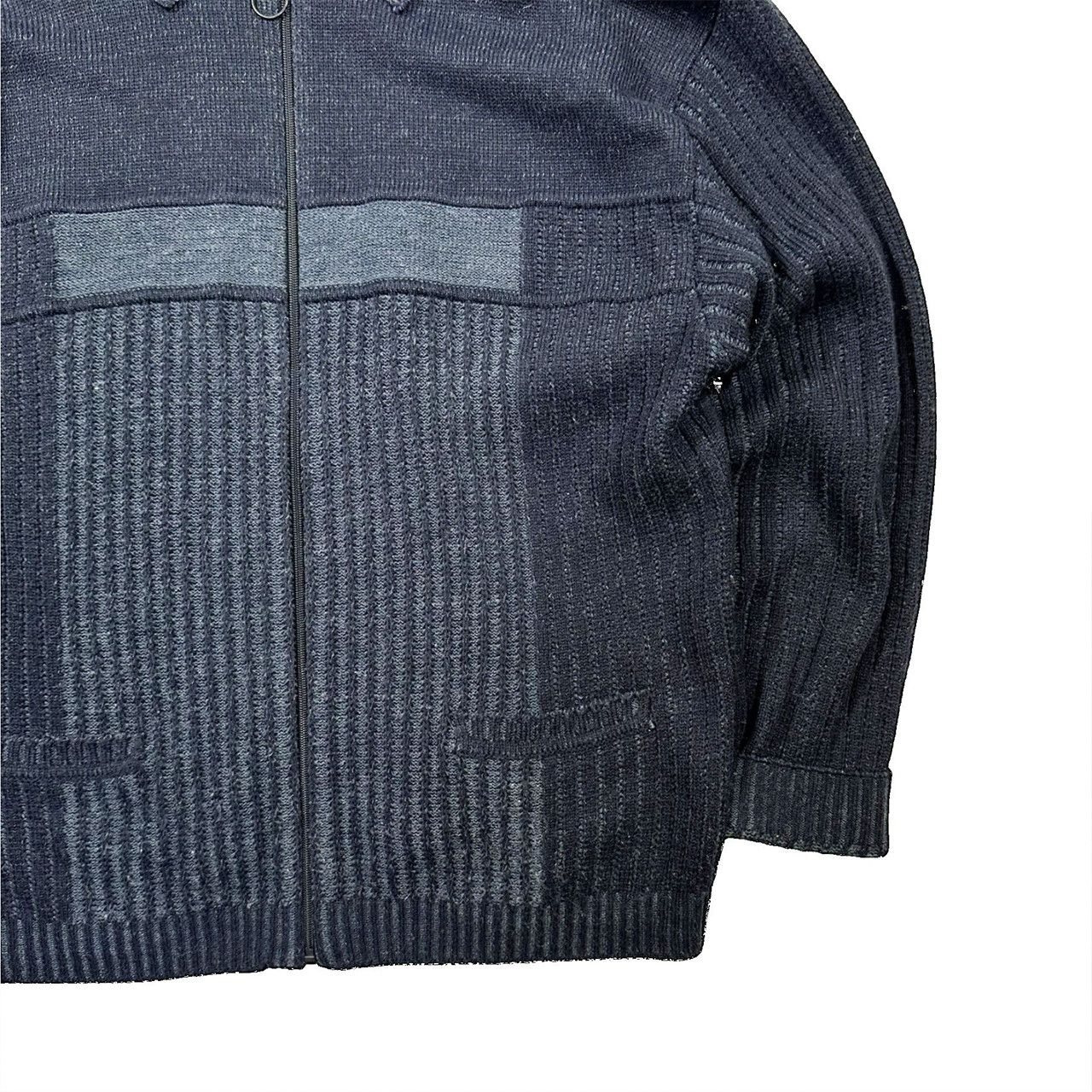 Vintage Vintage 90s Arnold Palmer Knit Blue Zip Up Cardigan Sweater Size US XL / EU 56 / 4 - 3 Thumbnail