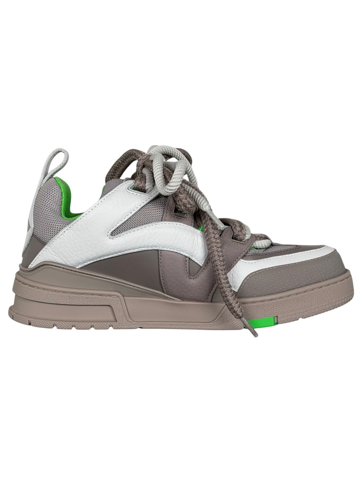 Louis Vuitton Louis Vuitton Grey Green LV Skate Sneakers Size US 7 / EU 40 - 5 Thumbnail