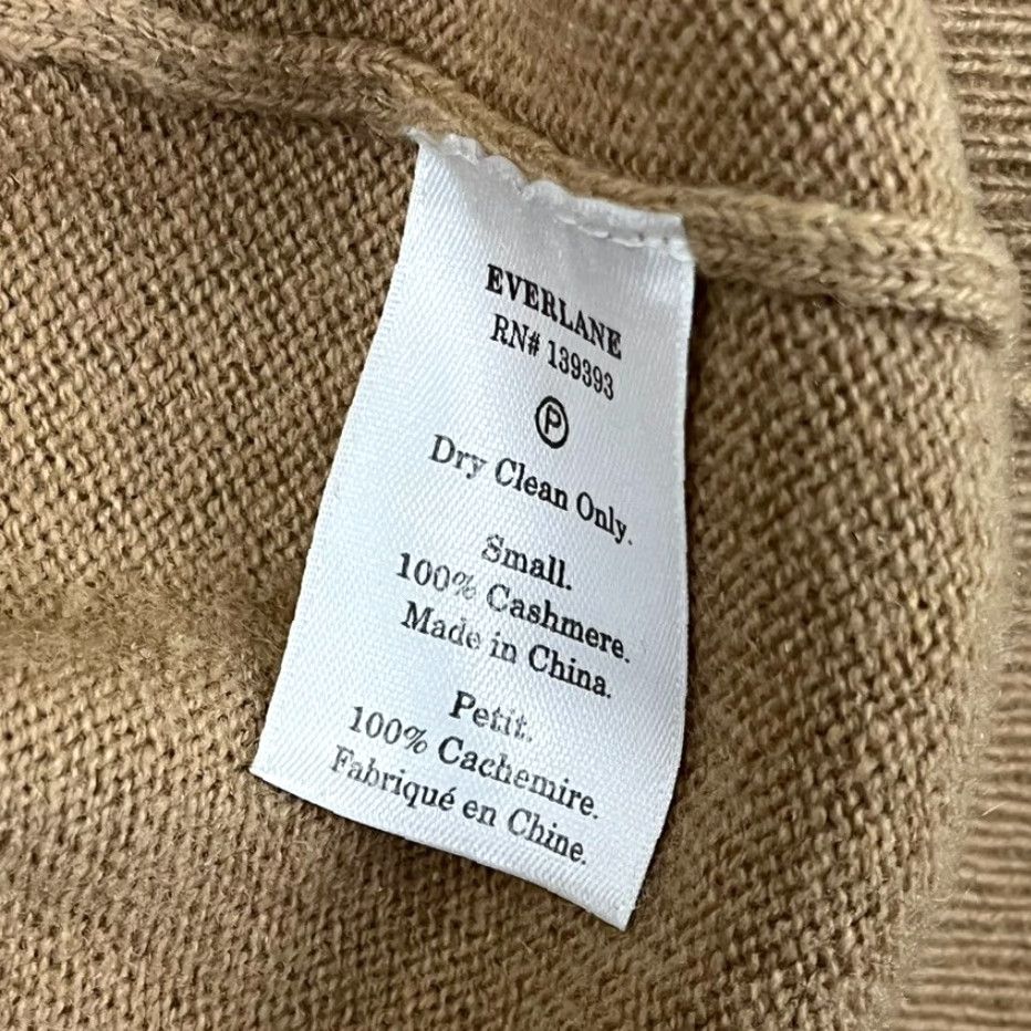 Everlane VINTAGE Everlane Sweater Womens Small Brown Cashmere Crew Neck Pullover Lightweigh Size S / US 4 / IT 40 - 3 Thumbnail