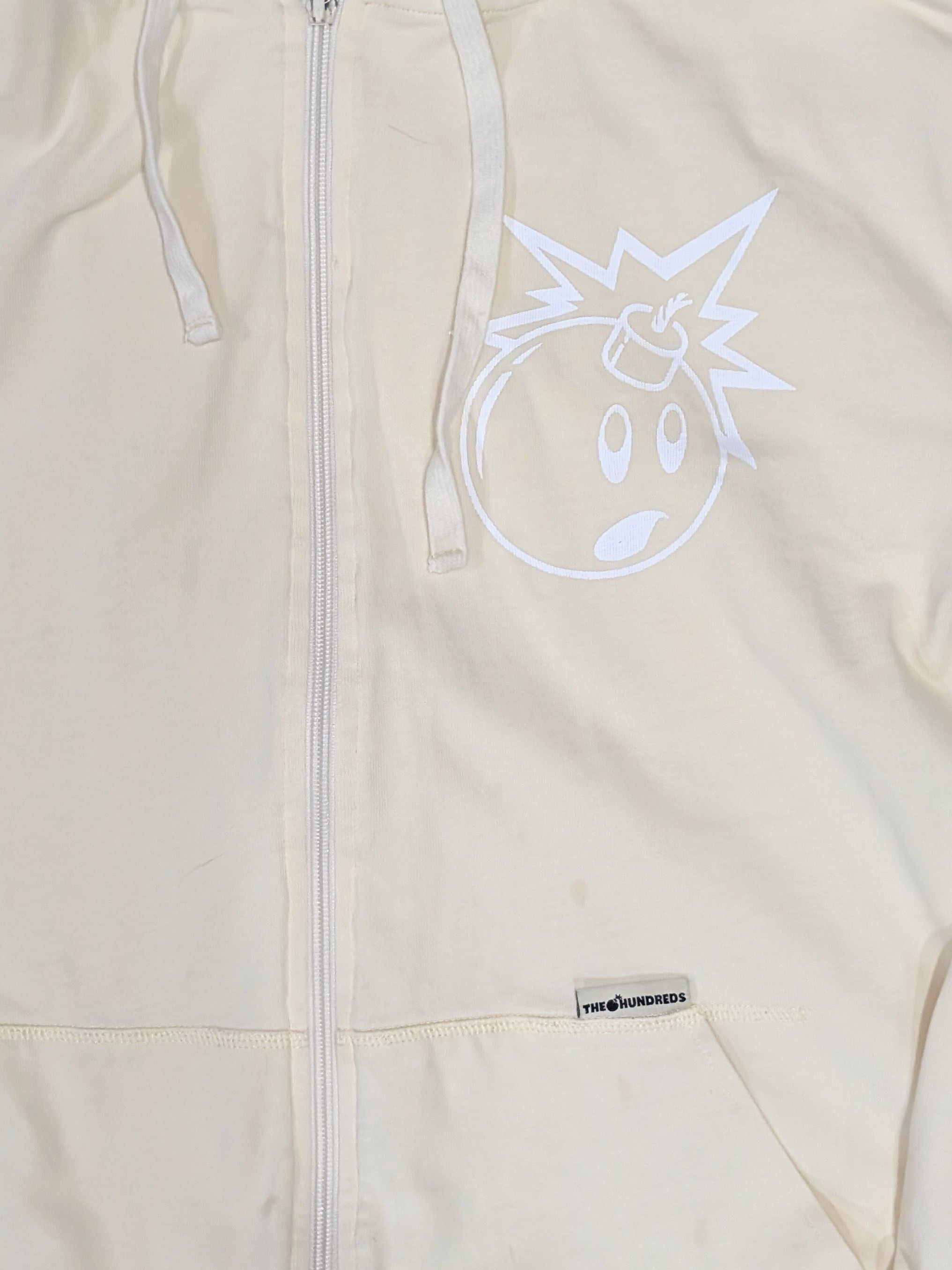The Hundreds The Hundreds Adam Bomb cream zip up hoodie - SIZE L Size US L / EU 52-54 / 3 - 4 Thumbnail
