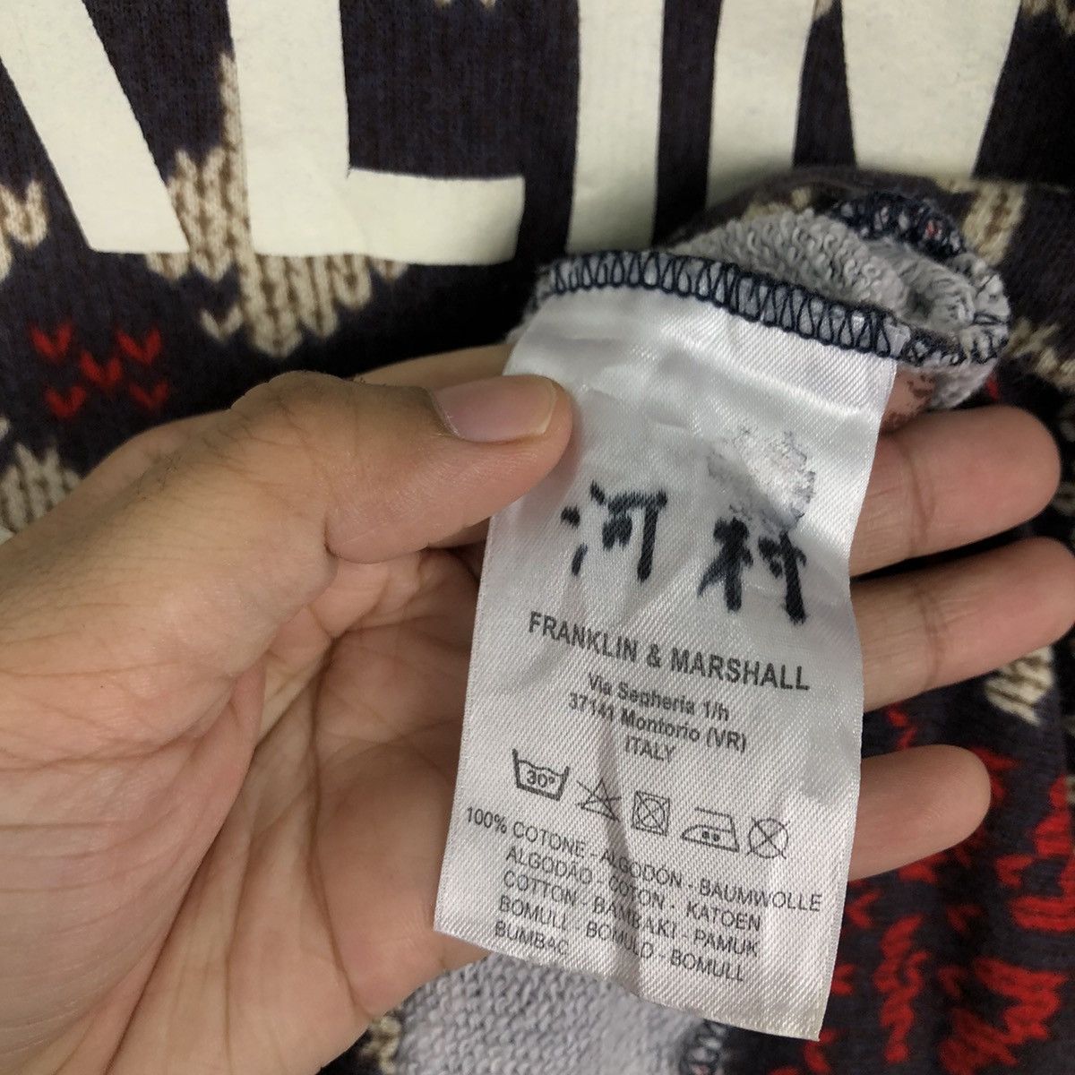 Japanese Brand VINTAGE NAVAJO DESIGN SWEATSHIRT FRENKLIN BIG LOGO Size L / US 10 / IT 46 - 9 Thumbnail