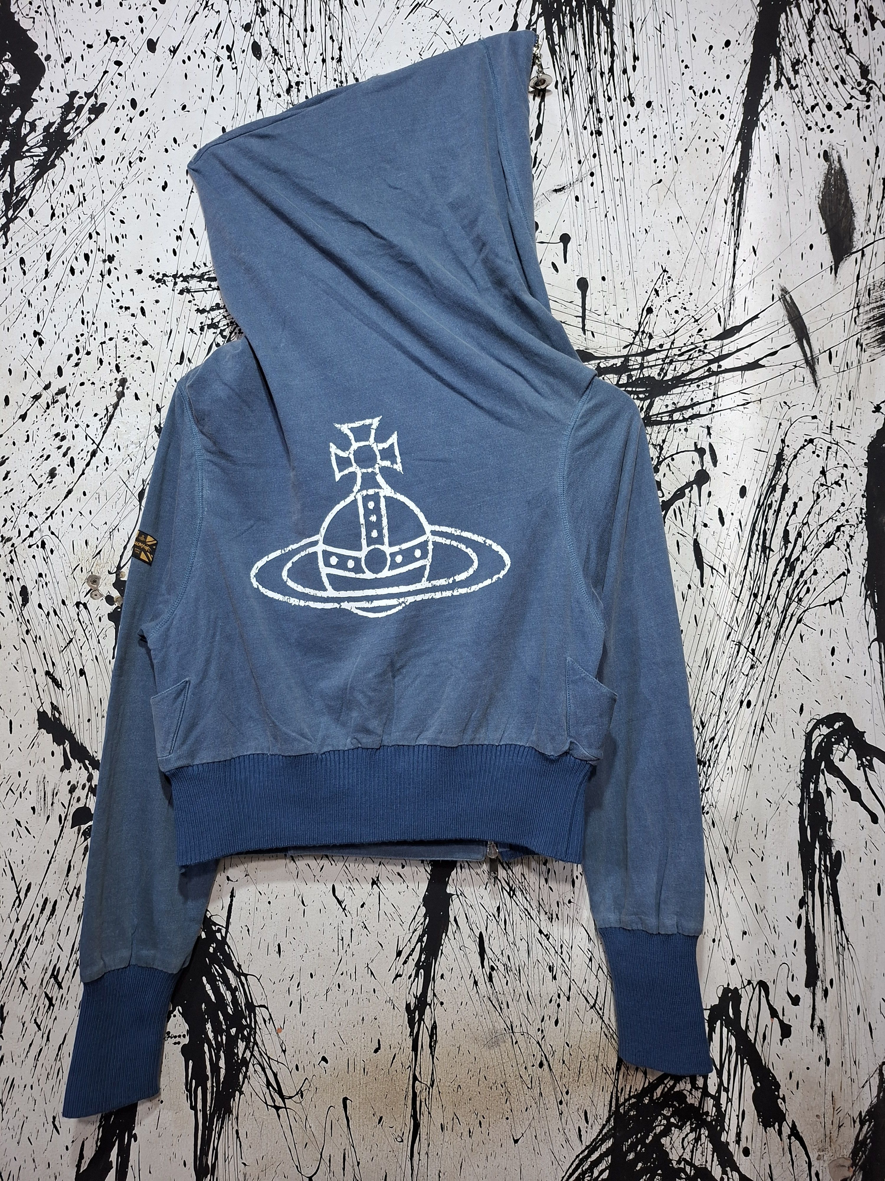 Vivienne Westwood VIVIENNE WESTWOOD ANGLOMANIA SS13 3D SILVER ORB ZIP HOODIE Size M / US 6-8 / IT 42-44 - 4 Thumbnail