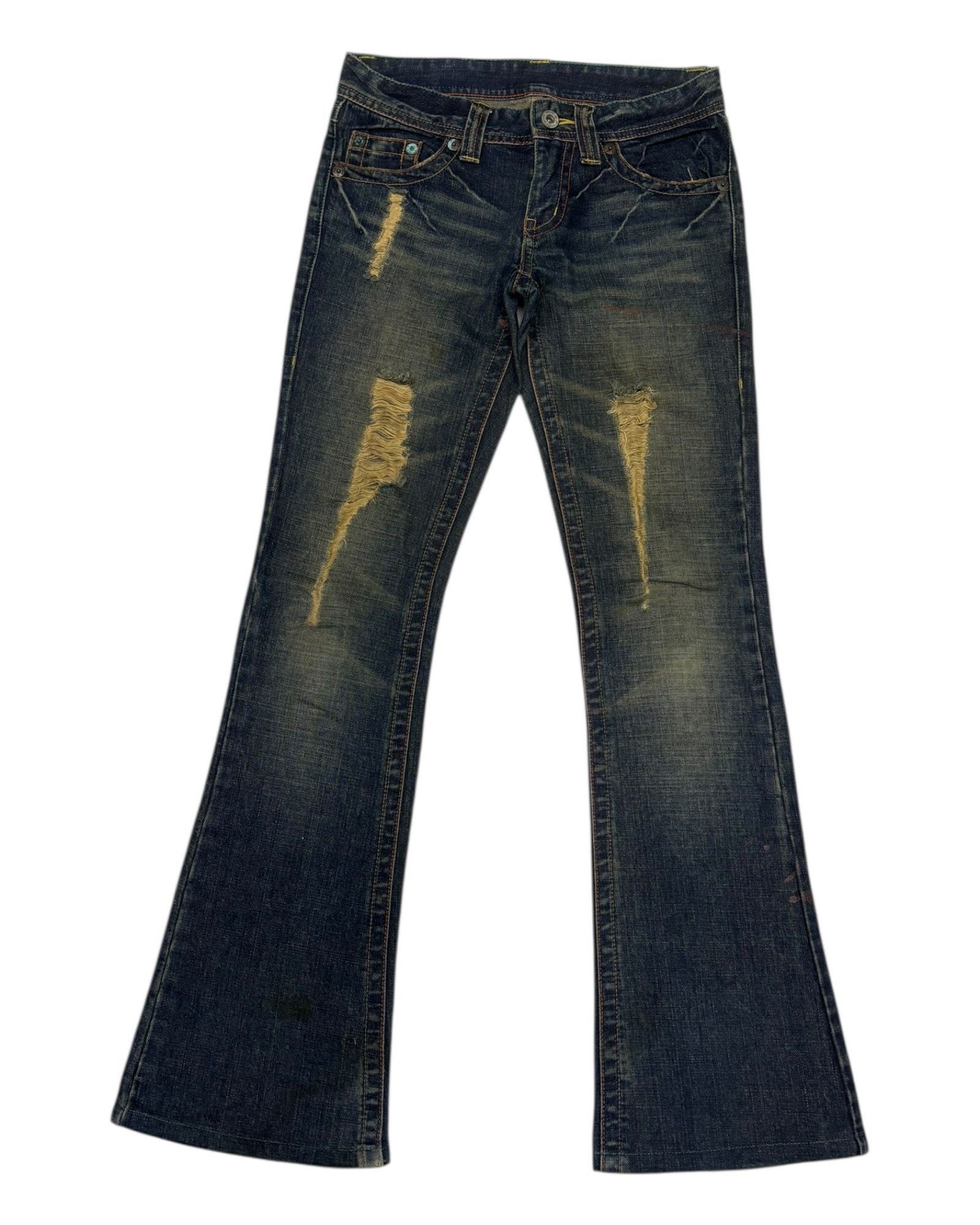 Hysteric Glamour Vintage Material Girl MTRL Flared Bootcut Denim Jeans Size 28" / US 6 / IT 42 - 9 Thumbnail