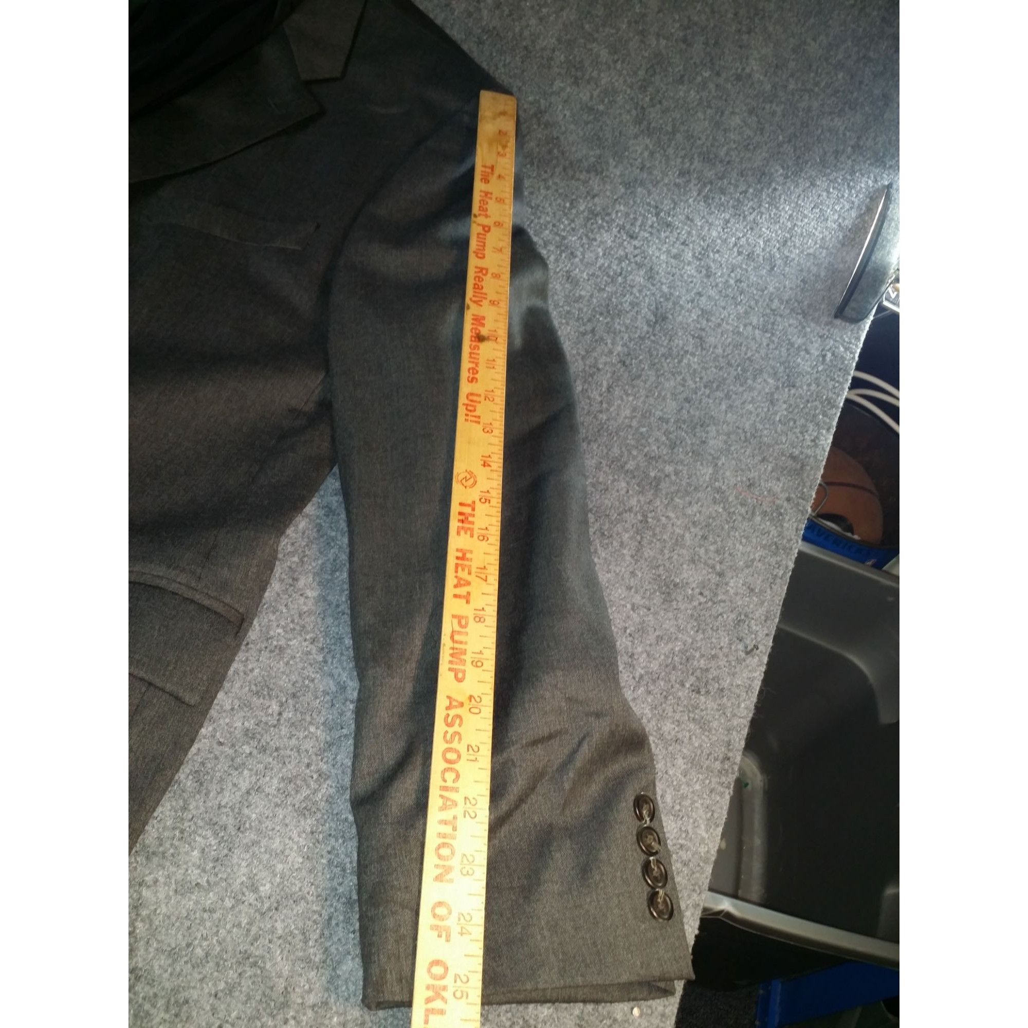 Lauren Ralph Lauren Lauren Ralph Lauren Wool Blazer Men Sz 46L Gray Designer Wor Size 46L - 3 Thumbnail