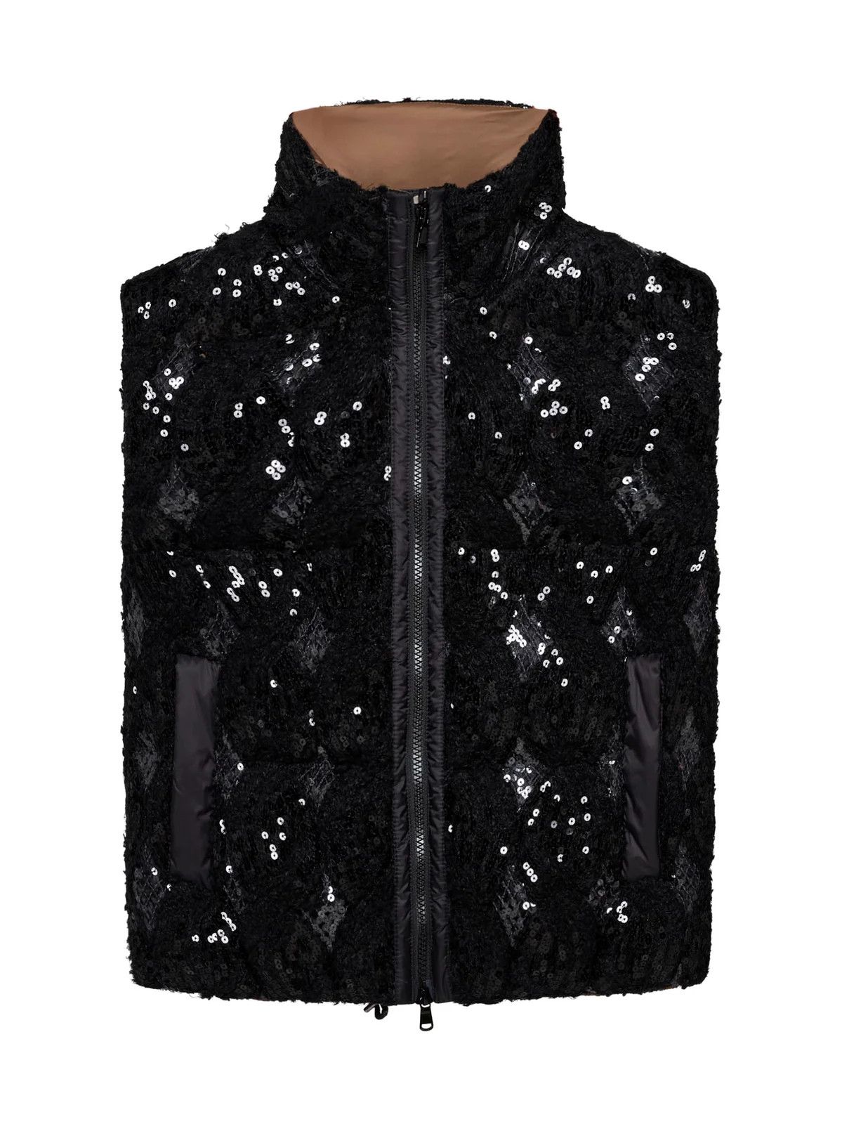 image of Brunello Cucinelli O1W1Db10524 Vest In Black, Women's (Size XL)