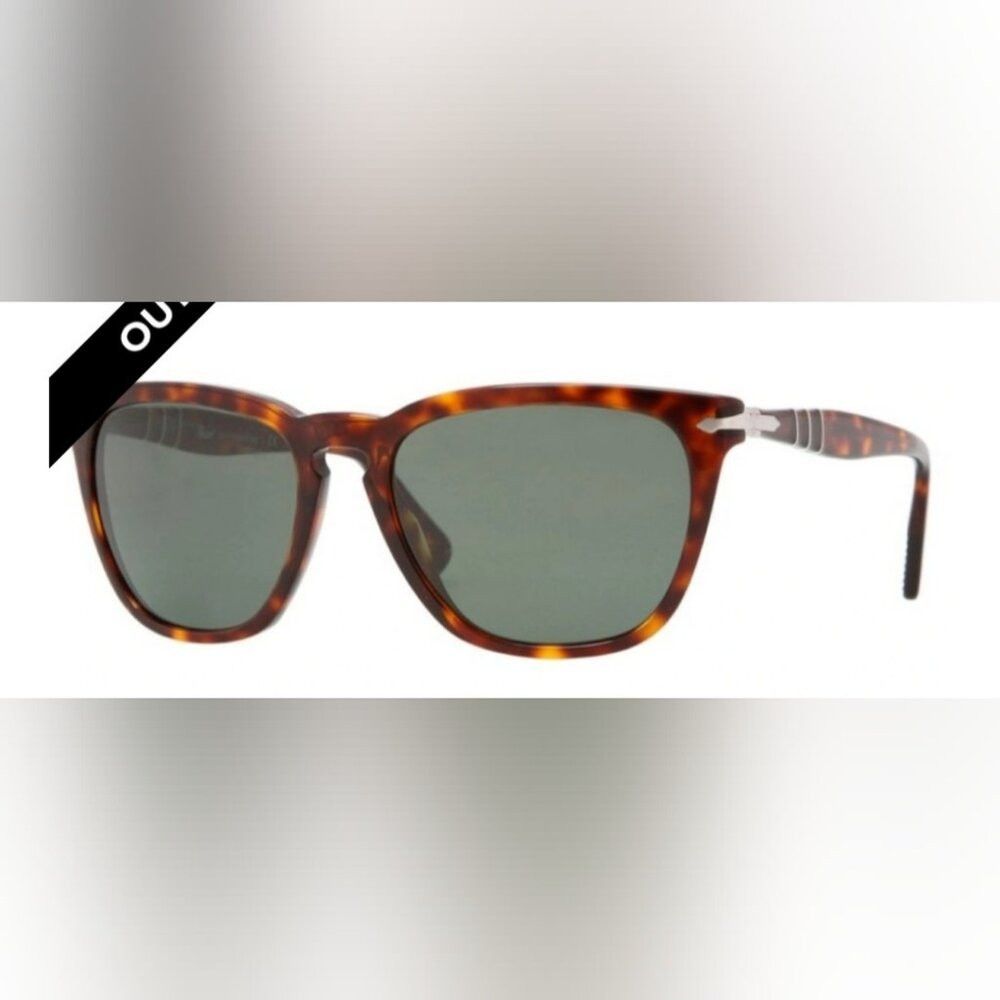 Persol Persol Sunglasses Brown Havana Green Square Key-Hole Crysta Size ONE SIZE - 4 Thumbnail