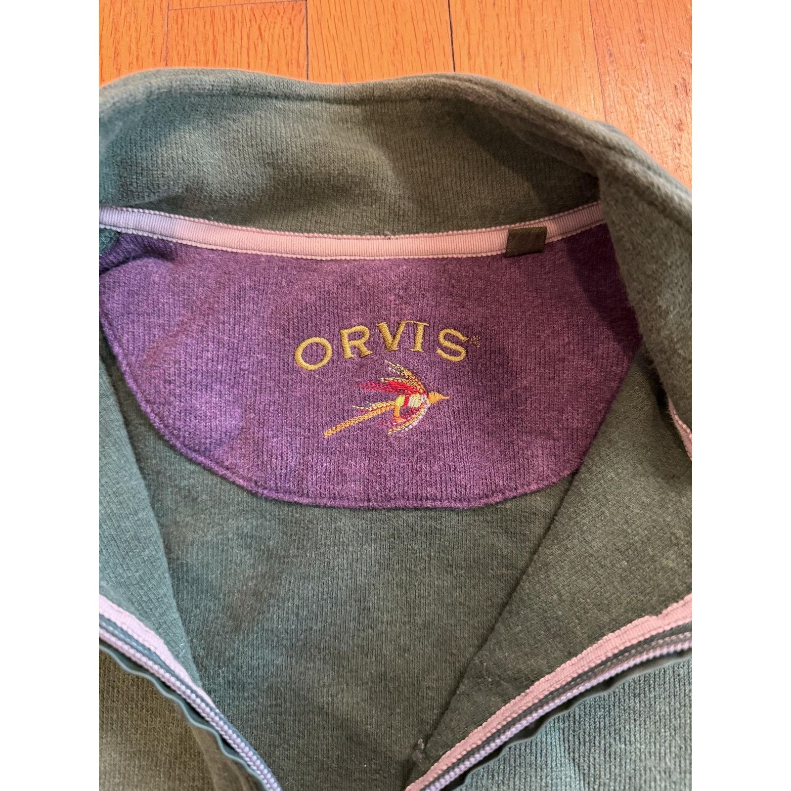 Orvis Orvis Mens Large Green Sweatshirt 1/4 Zip Mock Neck Pullover Size US L / EU 52-54 / 3 - 3 Thumbnail