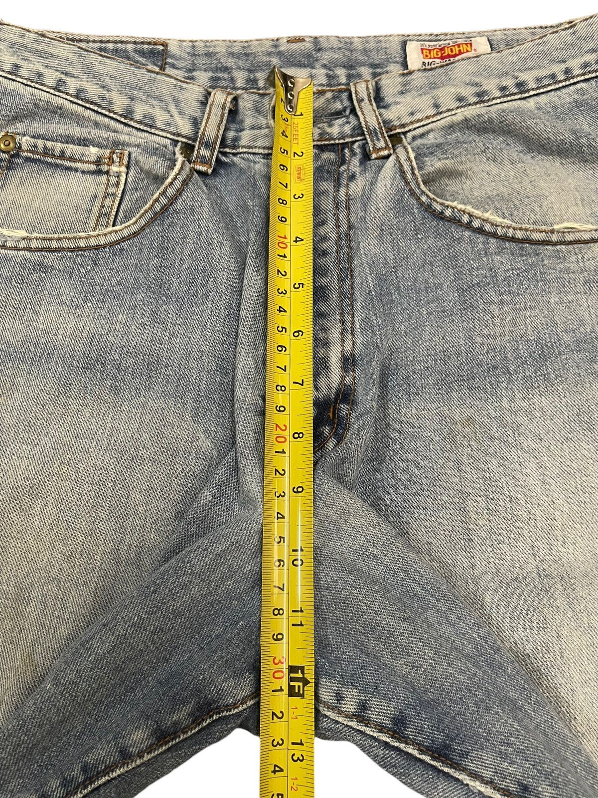 Big John Vintage 90s Big John Blue Wash Distressed Baggy Jeans Size US 29 - 17 Thumbnail