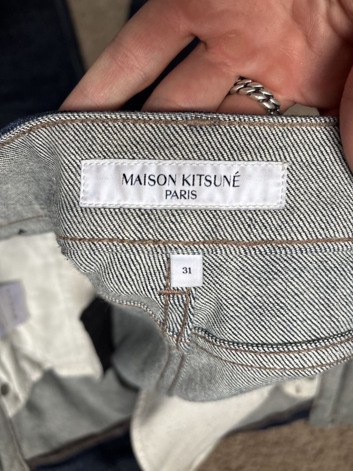 Maison Kitsune Maison Kitsune Raw selvedge denim Size US 31 - 6 Thumbnail