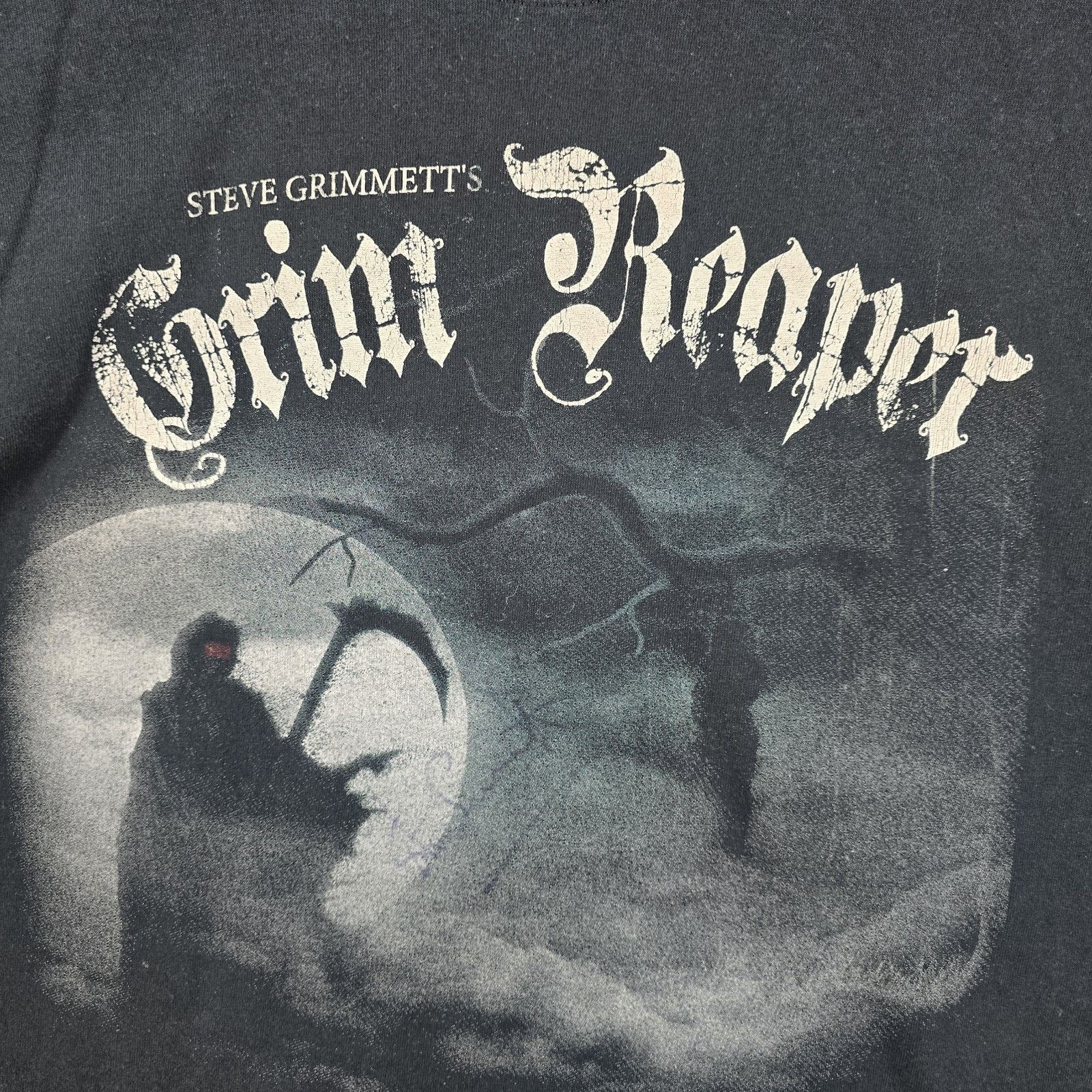 Gildan Steve Grimmett's Grim Reaper Autograph Concert Shirt Signed Size US M / EU 48-50 / 2 - 3 Thumbnail