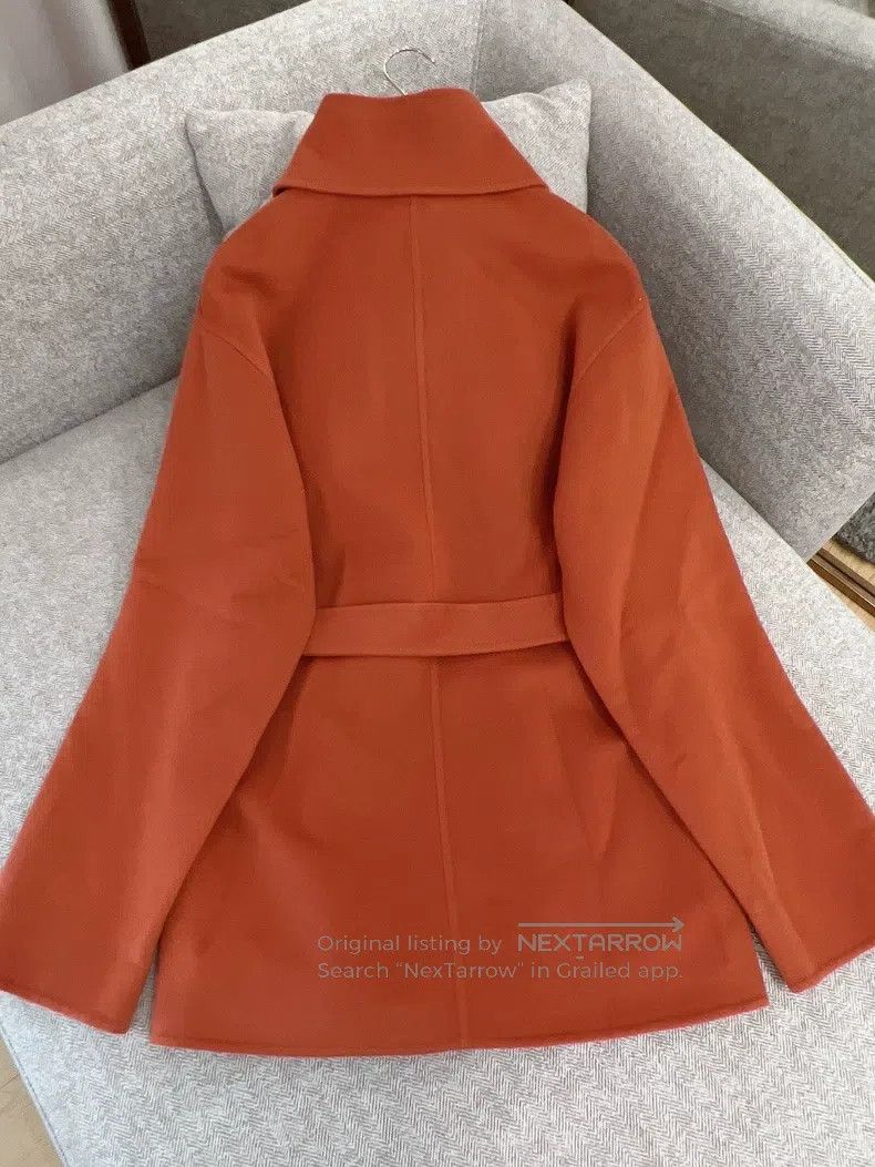 Hermes Hermes Orange Mid-Length Cashmere Overcoat Jacket Size XS / US 0-2 / IT 36-38 - 2 Thumbnail