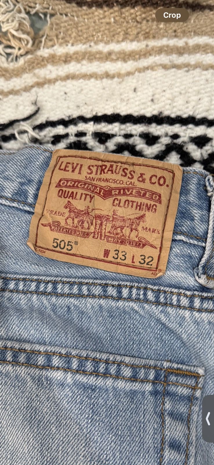 Levi's Vintage Clothing Levi Men’s 505 Rare Vintage Single R Tag Jeans 33x32 Size US 33 - 6 Thumbnail