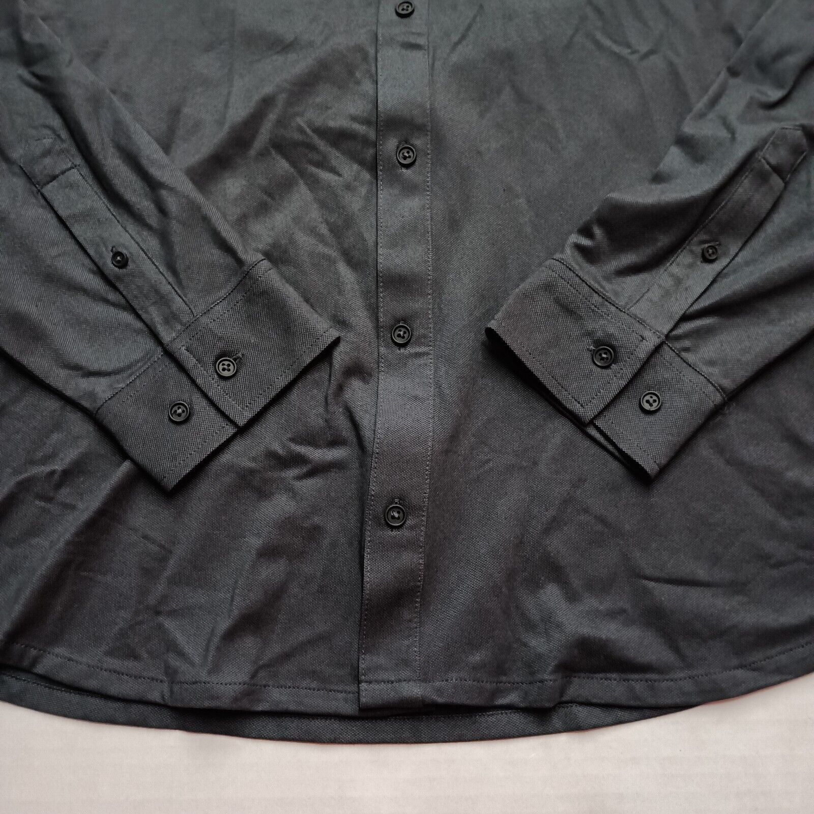 & Other Stories VRST Shirt Men's XL Black Button Up Dress Shirt Stretch Size US XL / EU 56 / 4 - 2 Thumbnail