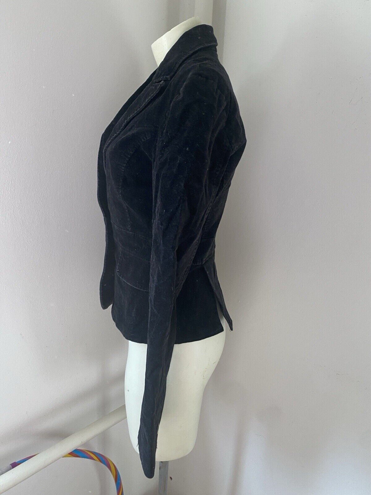 Vintage Only Velvet Blazer Jacket Black Size 8 B25 Size S / US 4 / IT 40 - 3 Thumbnail