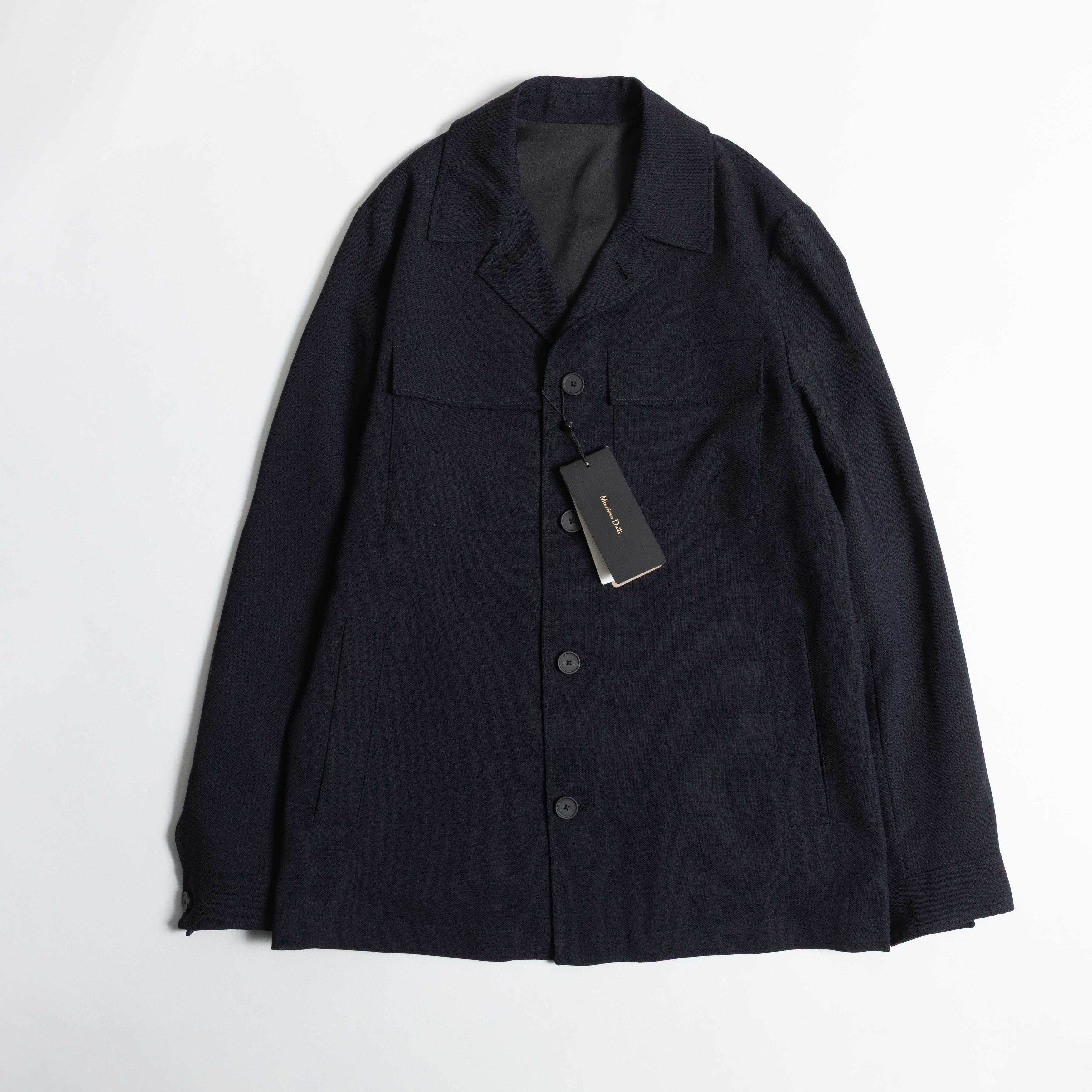 Massimo Dutti Massimo Dutti Navy Blue Tech Wool Overshirt Jacket S SS23 Size US S / EU 44-46 / 1 - 1 Thumbnail