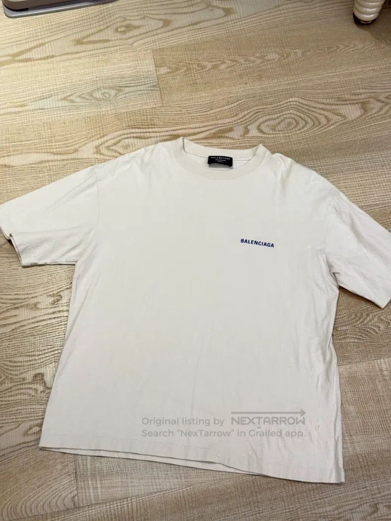 Balenciaga Balenciaga Front and Back Blue Letter T-Shirt Size US XS / EU 42 / 0 - 1 Thumbnail