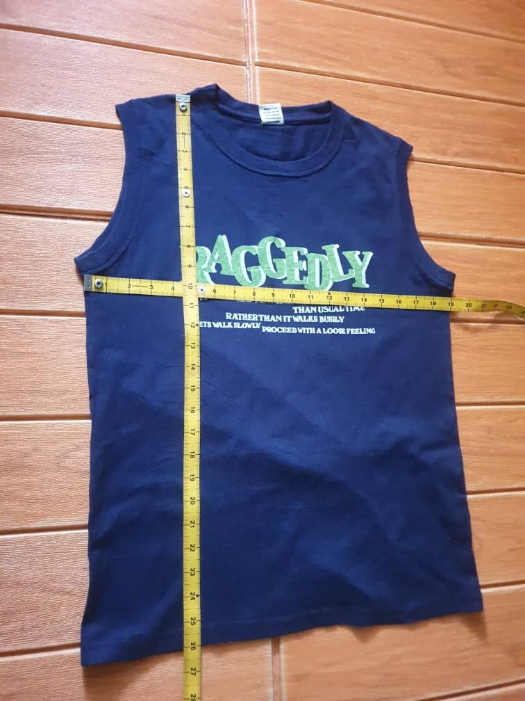 Japanese Brand Raggedly blue colour Sleeveless Shirt Size US M / EU 48-50 / 2 - 6 Thumbnail