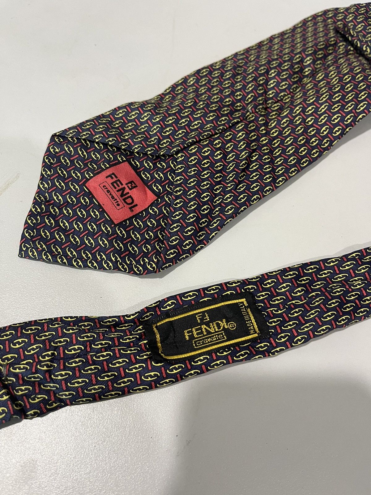 Designer × Fendi × Vintage Vintage Fendi Monogram Tie Size ONE SIZE - 3 Thumbnail