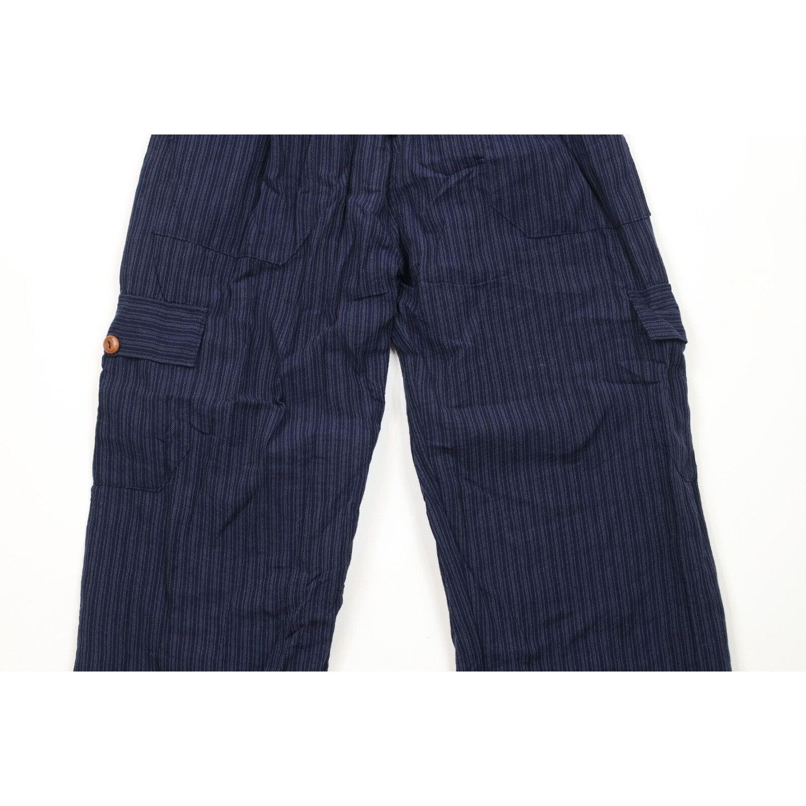 Vintage Vintage 90s Streetwear Striped Wide Leg Cargo Harem Pants Size US 30 / EU 46 - 3 Thumbnail