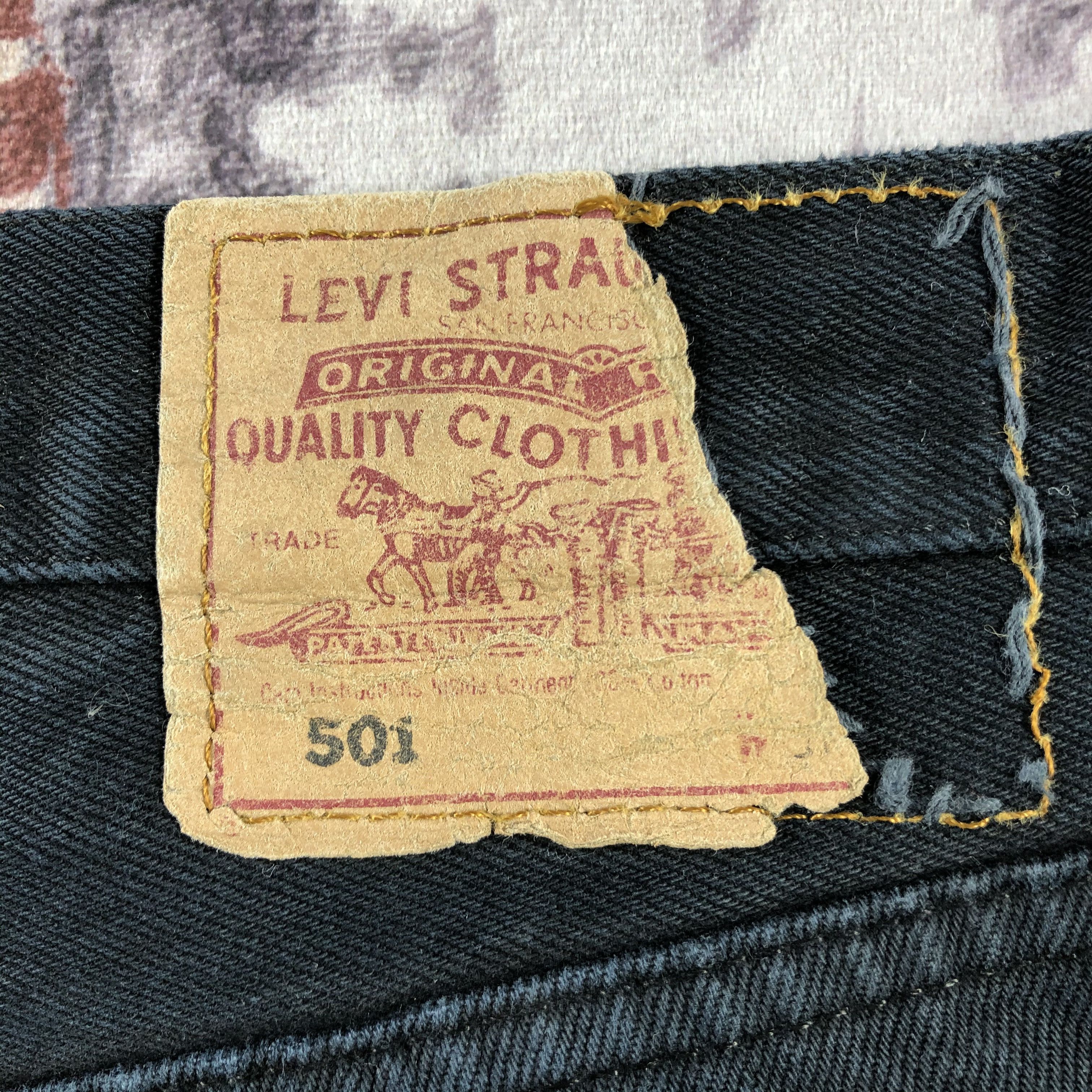 Levi's 90s Vintage Faded Black Levis 501 Jeans-JM2936 Size US 35 - 6 Thumbnail