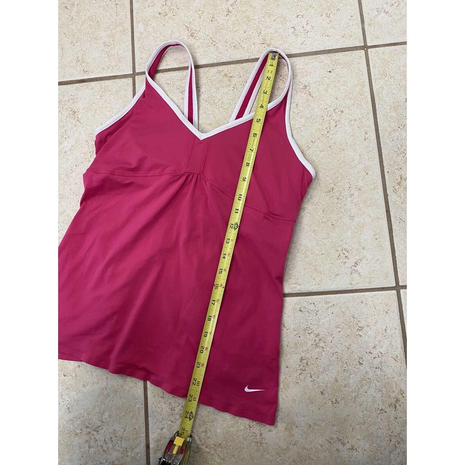 Nike Nike Dri Fit Pink White Racerback M Cinched Built In Bra Size M / US 6-8 / IT 42-44 - 9 Thumbnail