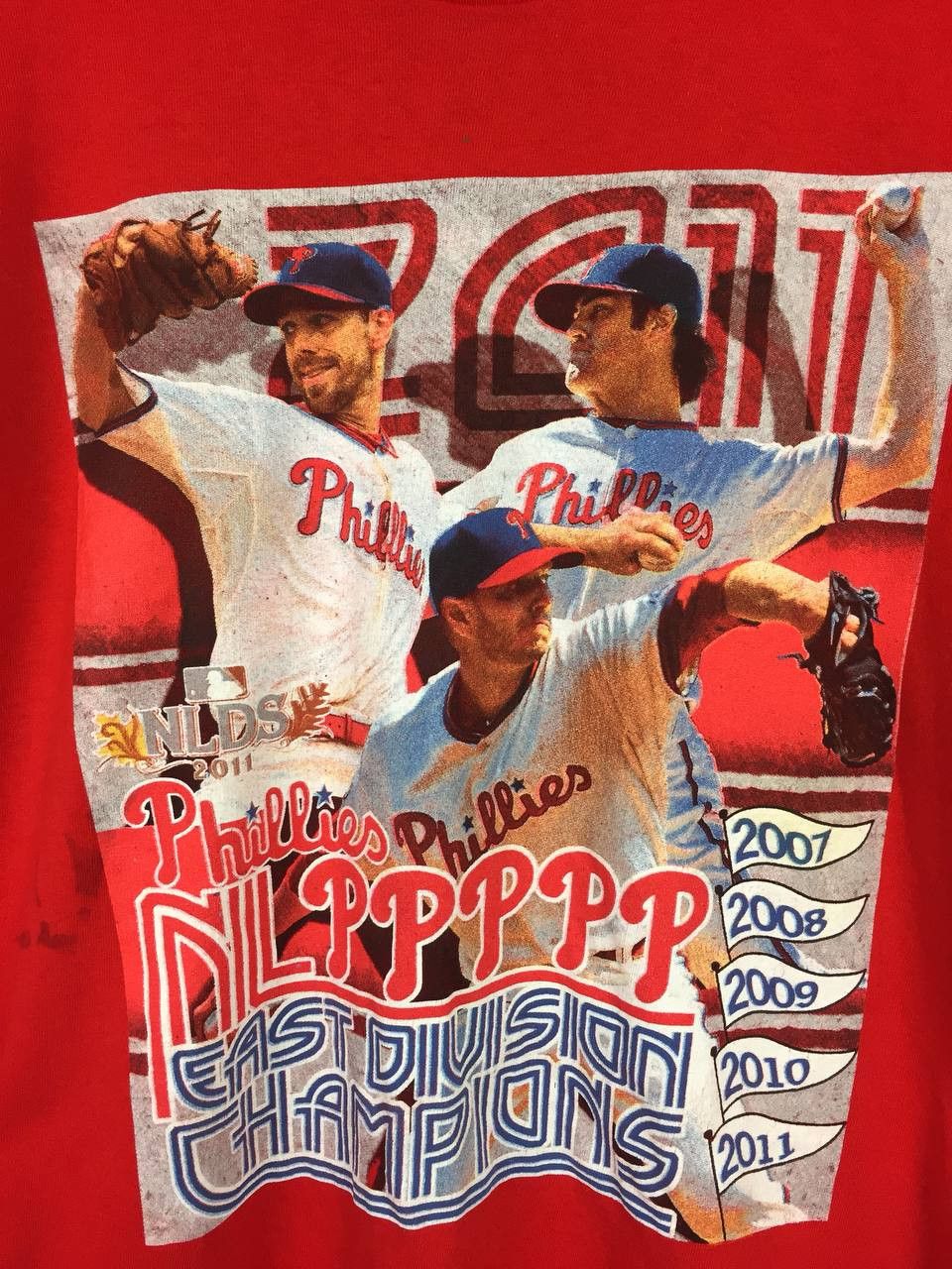 MLB × Sports Specialties × Vintage Philadelphia Phillies 2011 East Division Champions MLB Tee Size US M / EU 48-50 / 2 - 3 Thumbnail