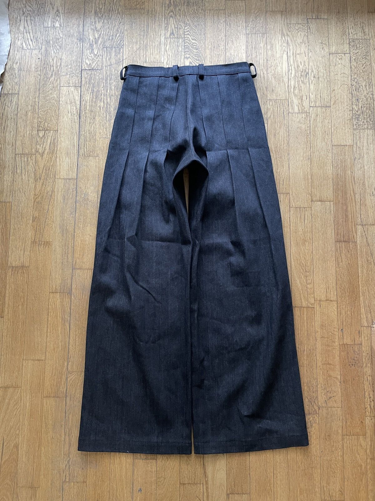 Pre-owned Avant Garde X Handmade Wide Leg Pants In Black
