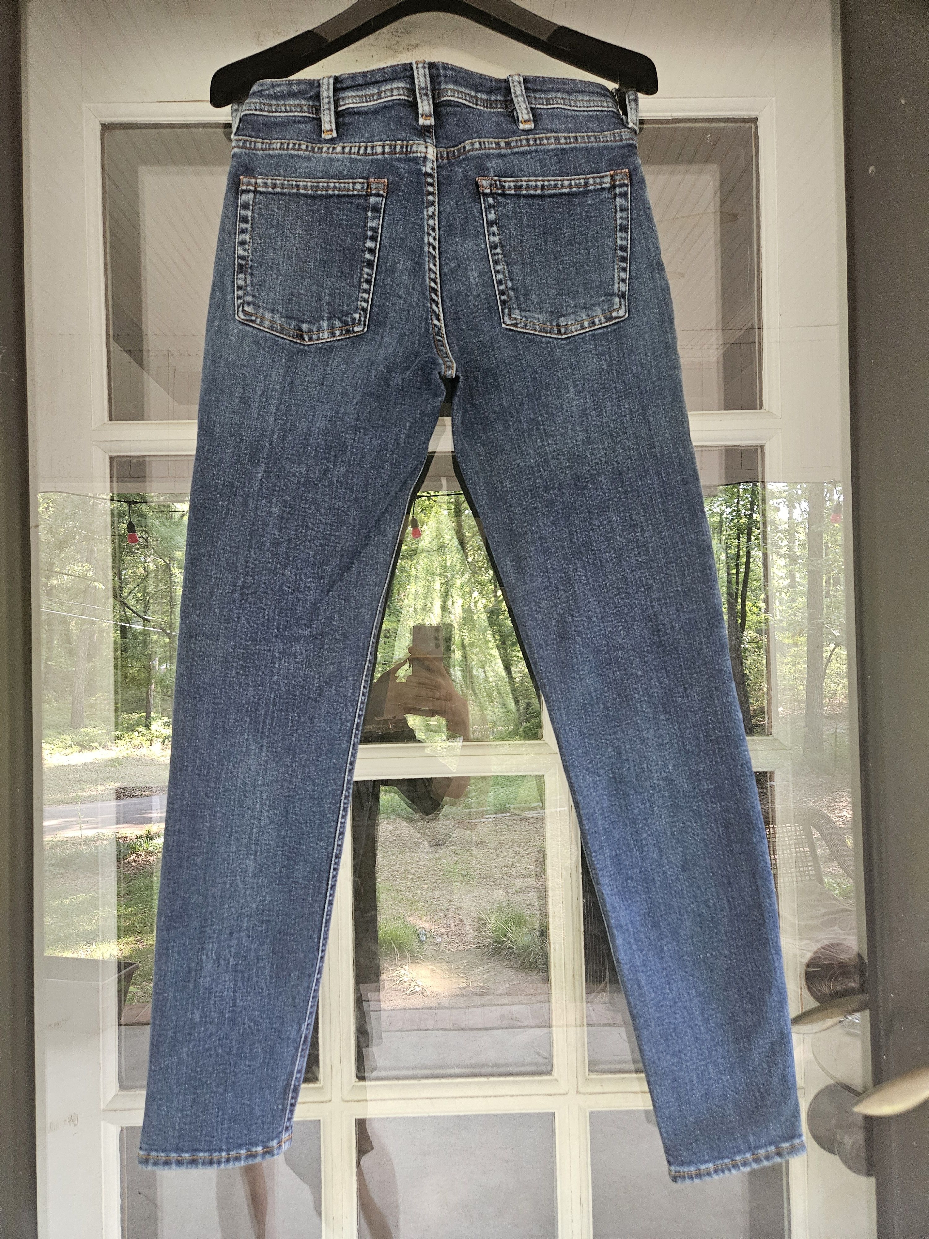 Acne Studios Climb Mid Blue Blå Konst Skinny Blue Stretch Fit Denim Jeans Size 26" / US 2 / IT 38 - 6 Thumbnail