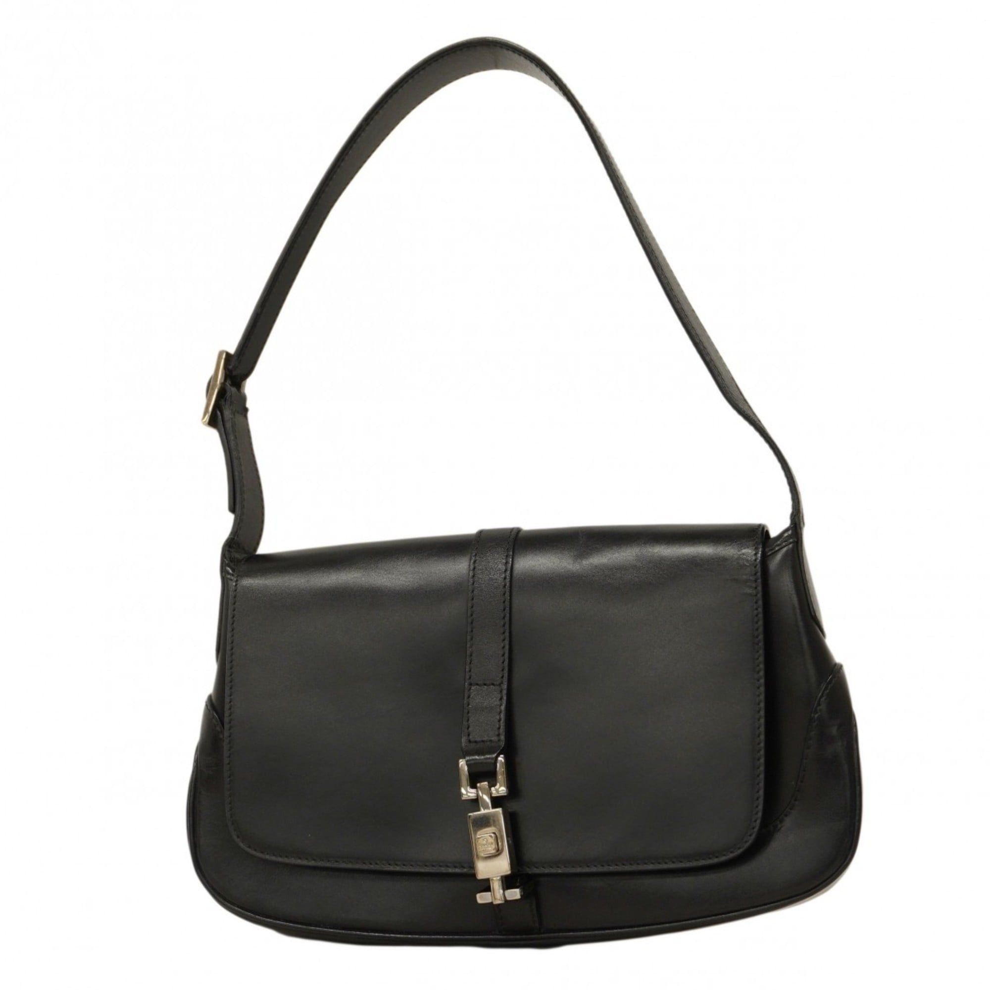 Gucci Jackie Handbag 001 3824 Leather Black Women's