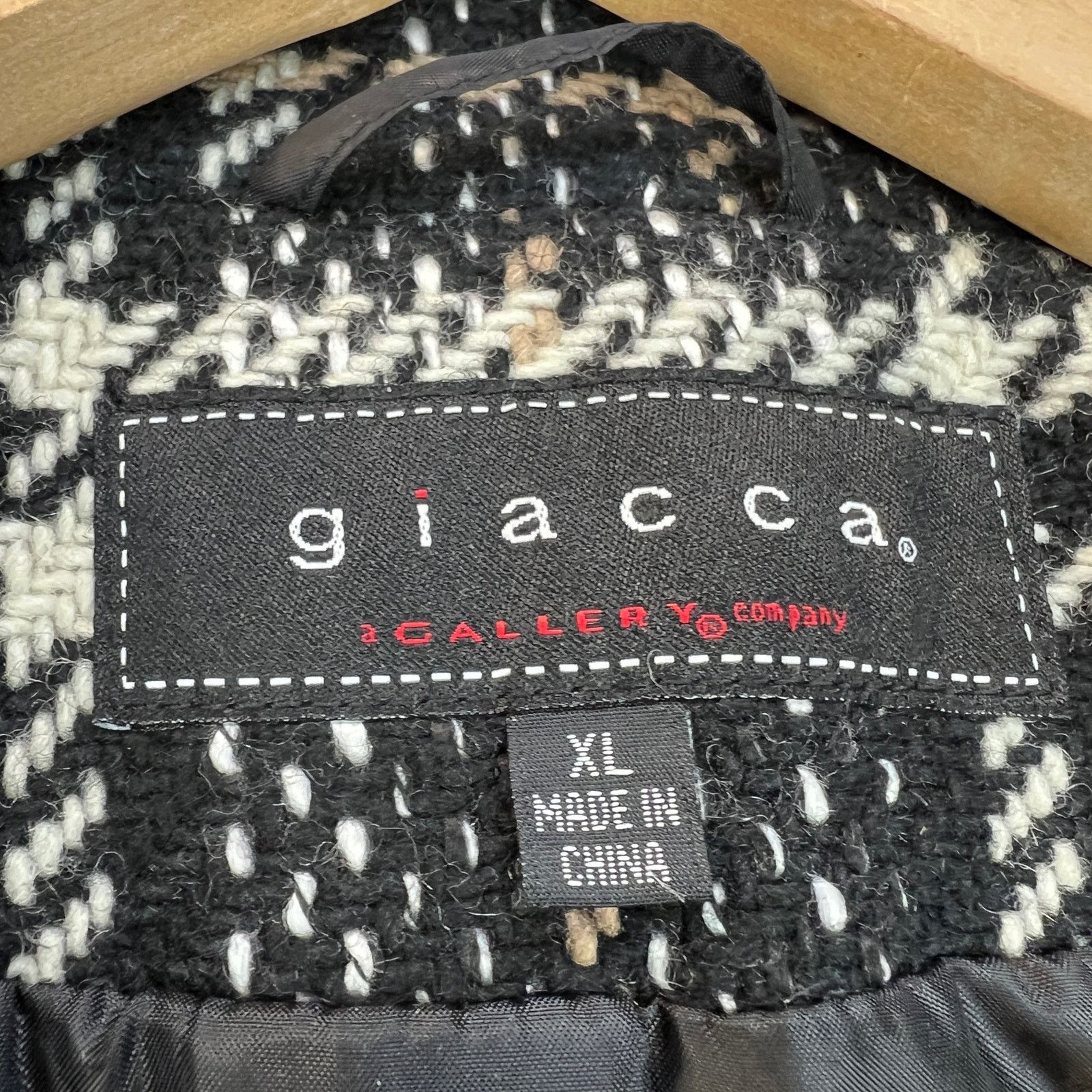 Other Giacca Womens Peacoat Tweed Prince of Wales Plaid Jacket XL Size XL / US 12-14 / IT 48-50 - 6 Thumbnail