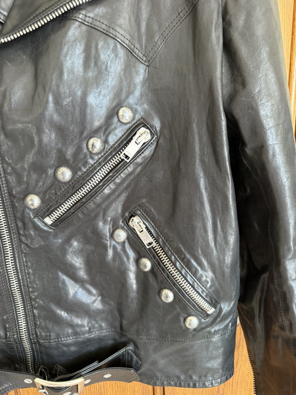 Saint Laurent Paris SS15 Holy Grail Saint Laurent studded leather biker jacket Size US M / EU 48-50 / 2 - 14 Thumbnail