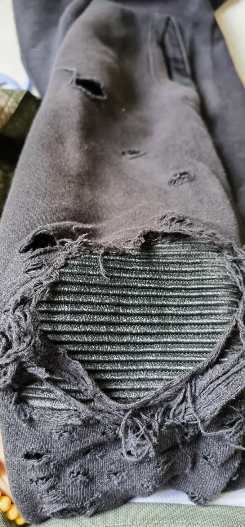 Amiri AMIRI Size SStitch sweatpants, leather-blocked style 2501-N Size US 30 / EU 46 - 6 Thumbnail