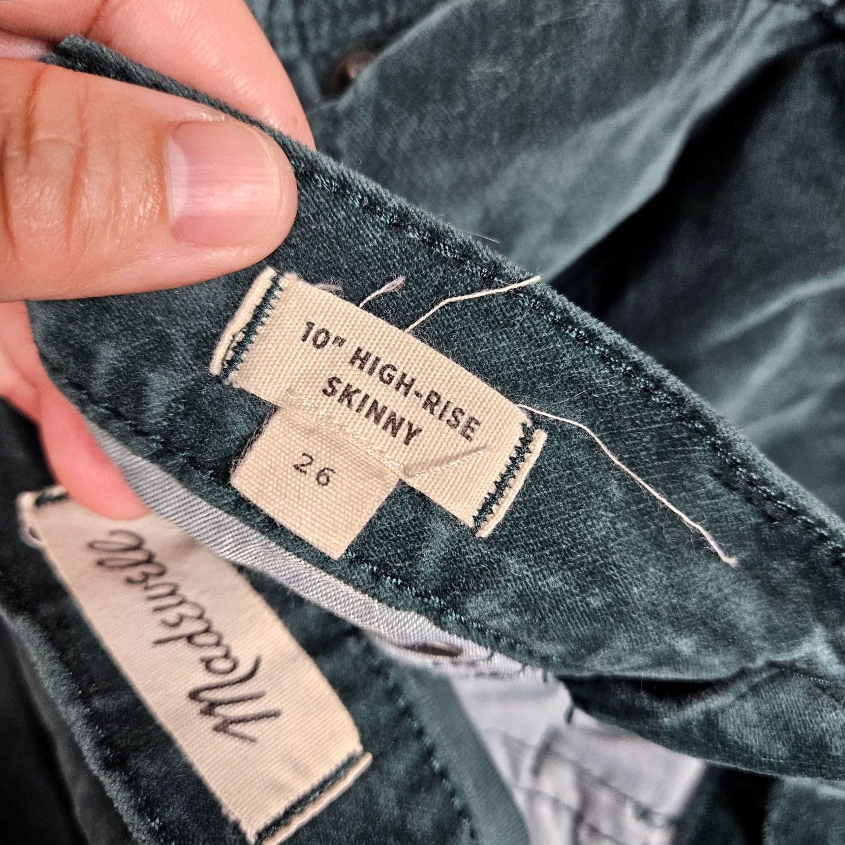 Madewell Madewell 10” High-rise Skinny Green Corduroy Pant Size 26 Size 26" / US 2 / IT 38 - 6 Thumbnail