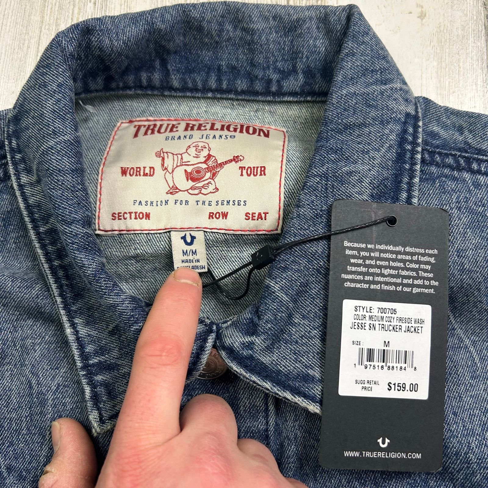 True Religion True Religion Jesse Denim Trucker Jacket Size M / US 6-8 / IT 42-44 - 2 Thumbnail