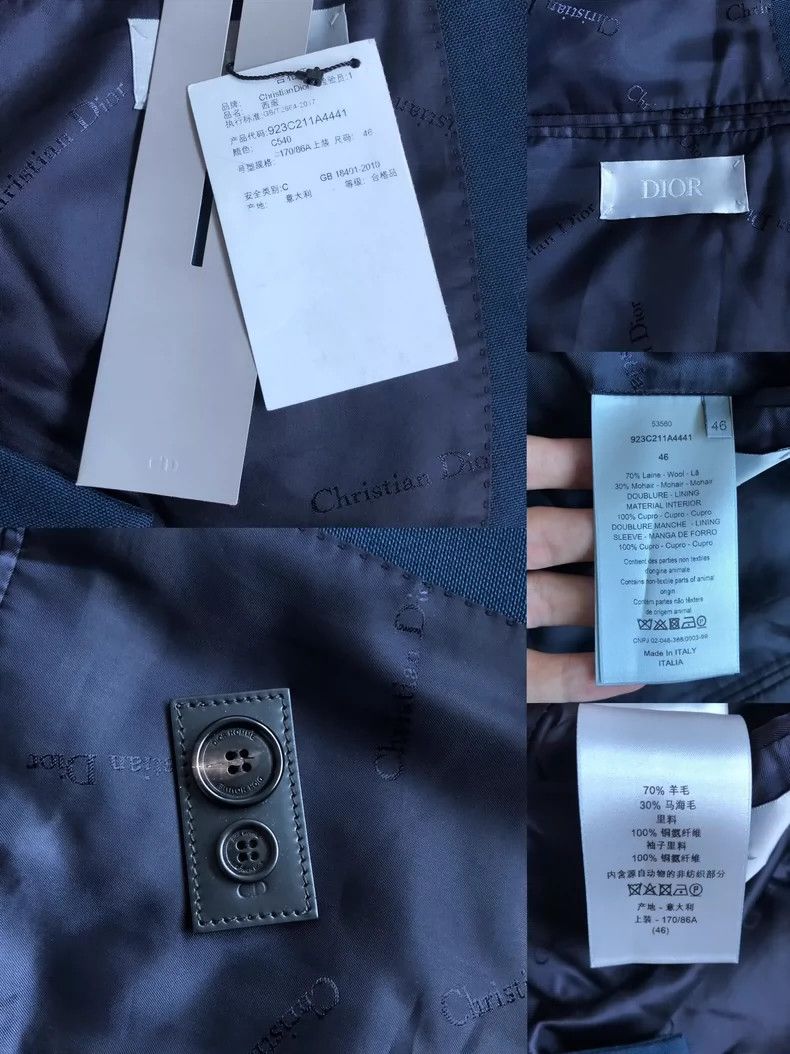 Dior Dior 19ss slanted wool suit jacket 2501-Nextarrow Size US S / EU 44-46 / 1 - 8 Thumbnail