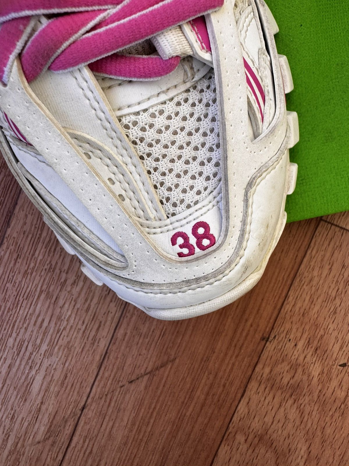 Balenciaga 💕🔥BALENCIAGA PINK / WHITE TRACK SNEAKERS Size US 8 / IT 38 - 16 Thumbnail